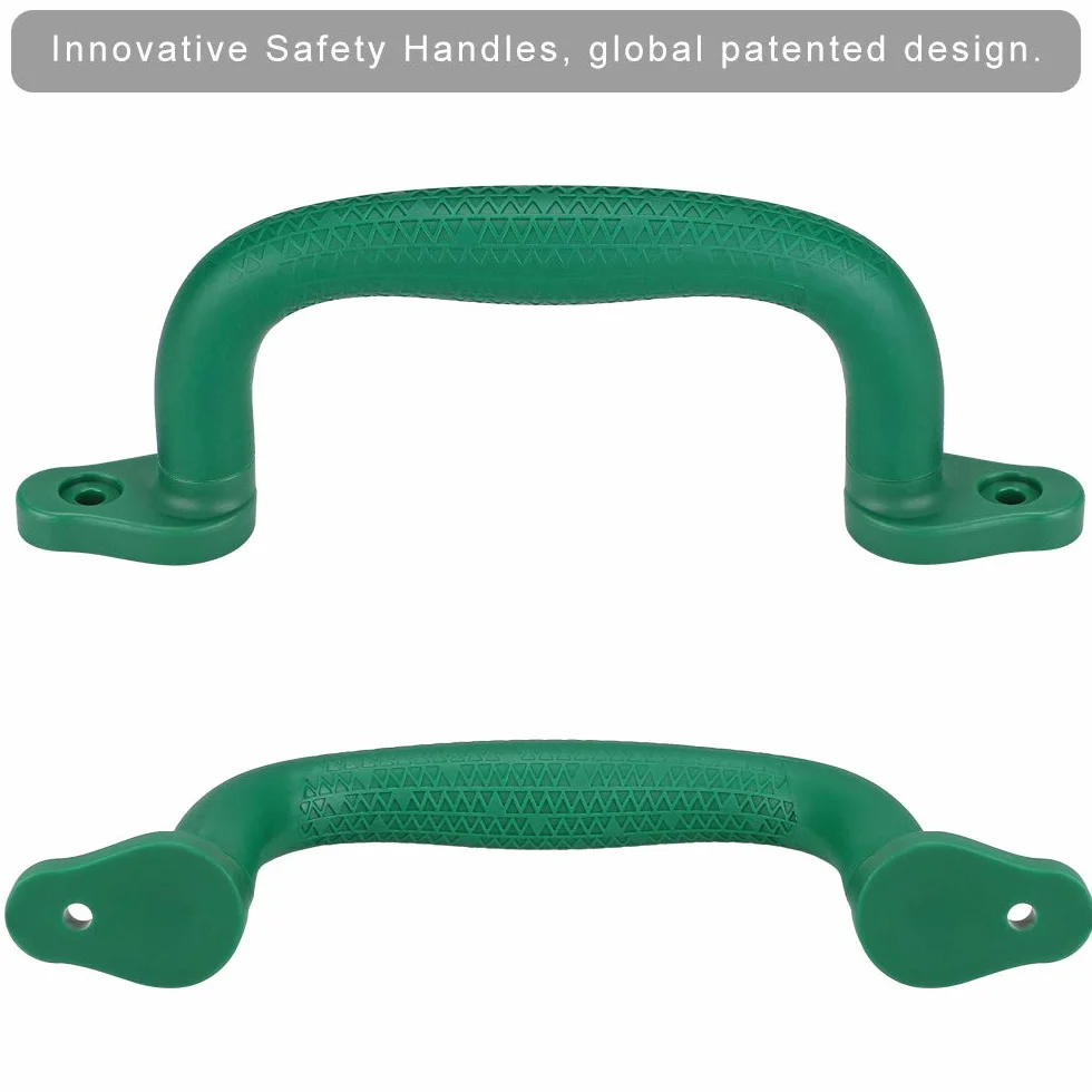 Dolibest Confezione da 8 Maniglie da Arrampicata, 18 cm, Antiscivolo, Solide, in plastica, per altalene, Set da Gioco, Parco Giochi, Bar per Scimmie, casa sull'albero, Letto a Castello, Verde