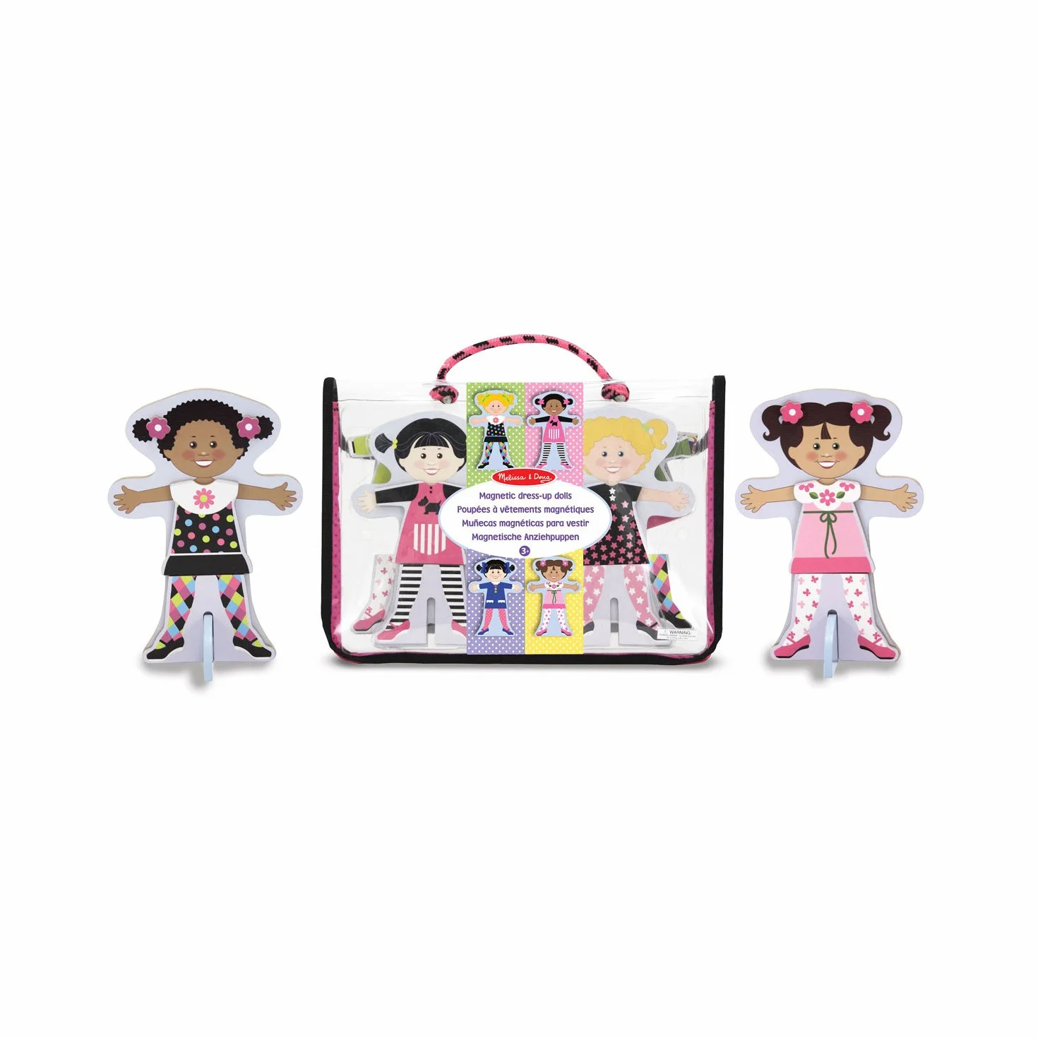 Melissa and Doug Gioco magnetico Bambole in legno con guardaroba magnetizzato