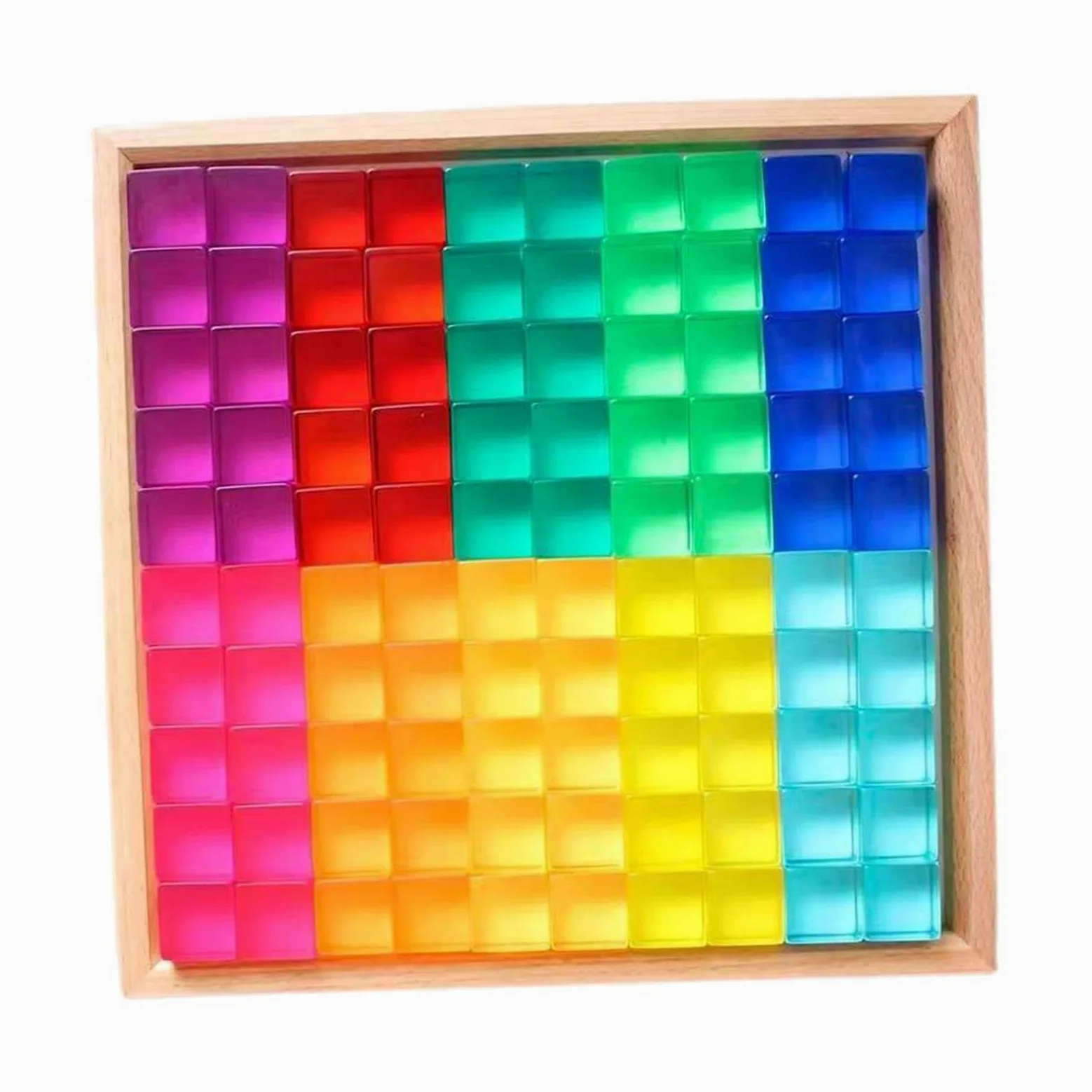Set di Blocchi da Costruzione Colorati per Bambini, Cubi Impilabili in Resina, Giocattolo Educativo, Idea Regalo