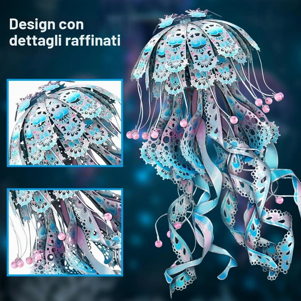 Piececool 3D Metal Puzzle Puzzle 3D Artigianato 3D Modelli di Metallo 3D Puzzle regalo di Natale Puzzle 3D per adulti Oceano blu