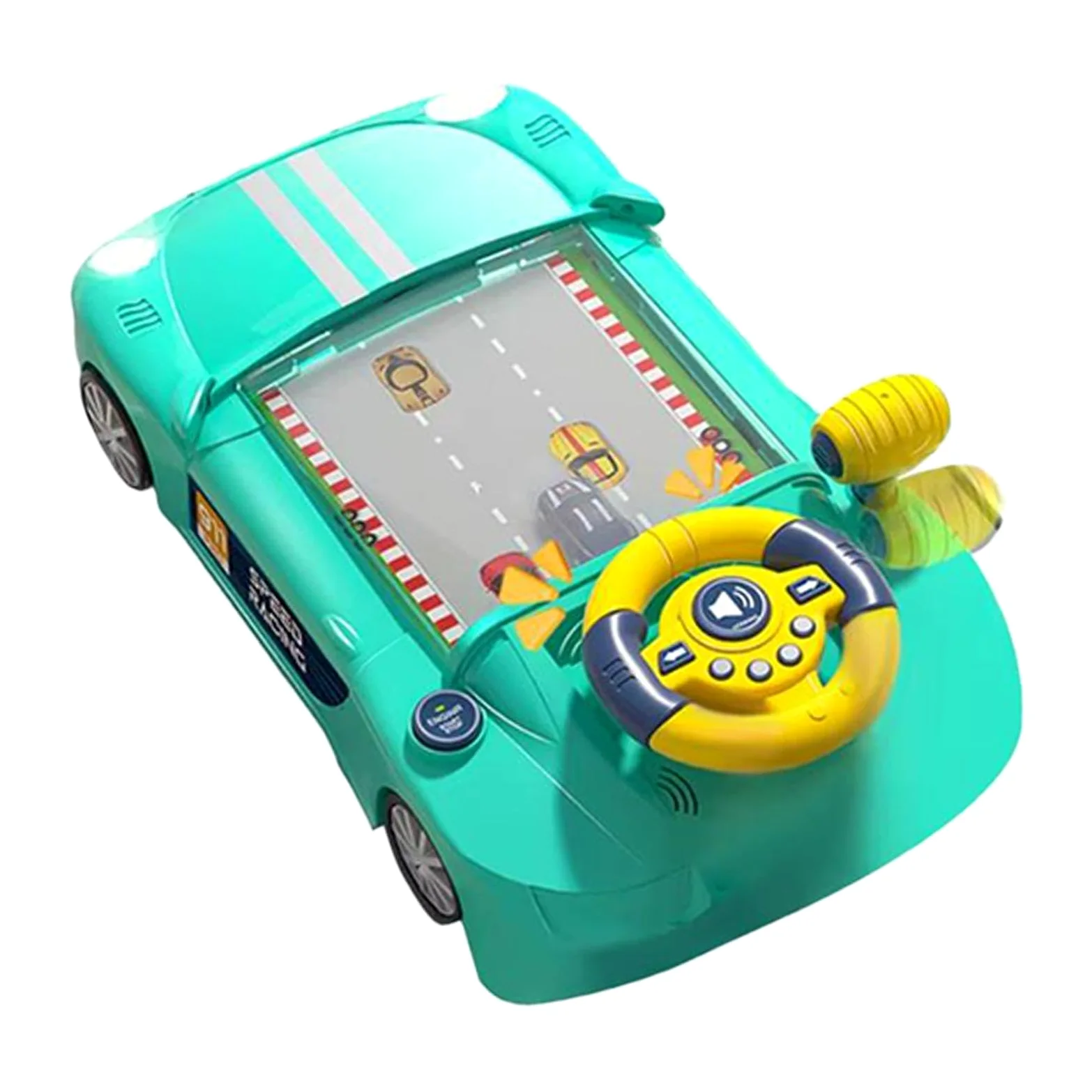 Simulazione Volante Giocattolo per Bambini con Suoni Realistici Pulsanti Educativi Materiale Elettronico Resistente Adatto a Gioco Interattivo, verde, Taglia unica