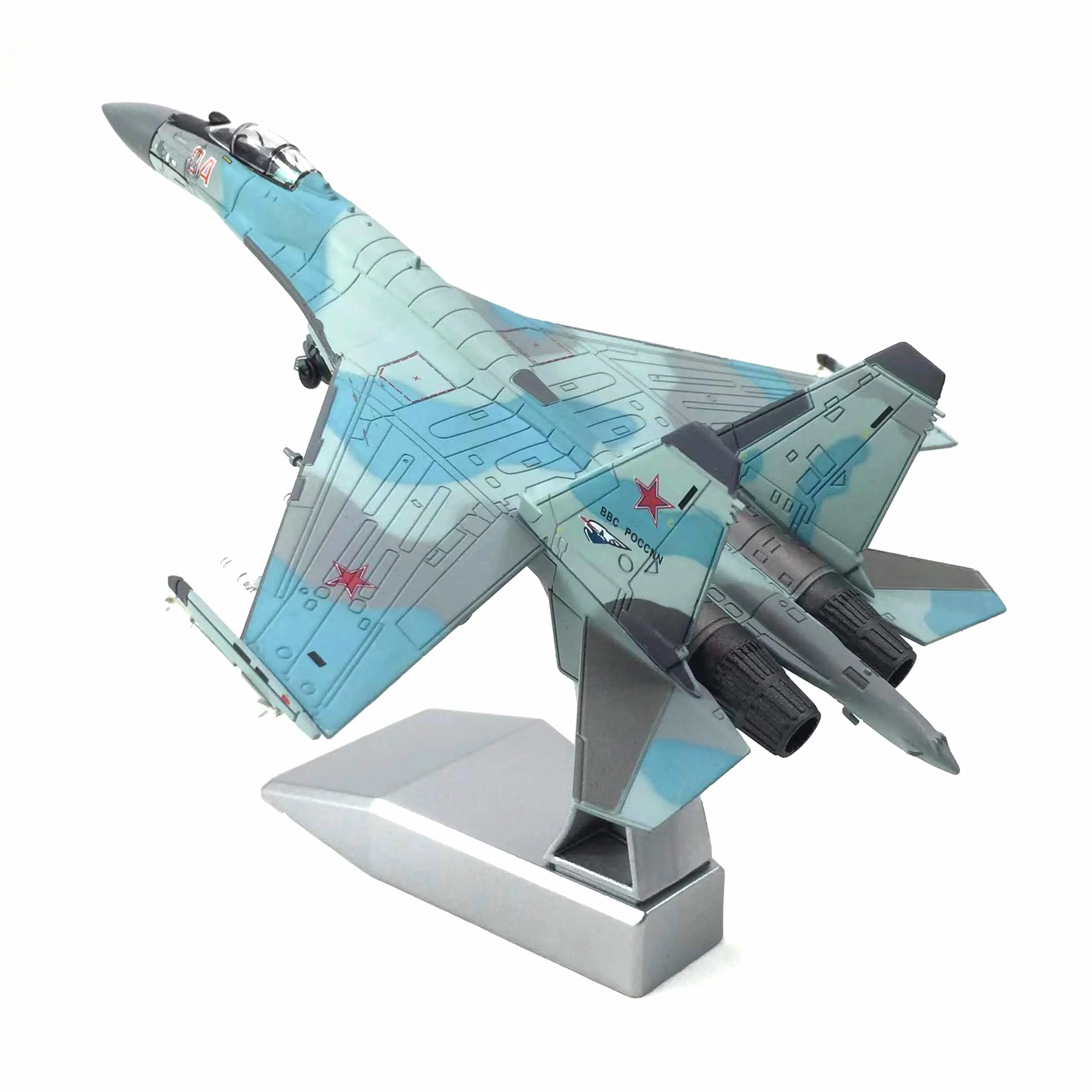 1/100 SU 35 Super Posizione Laterale SU-35 Fighter Lega Modello Militare Fighter Jet Modello Aereo Attacco Aereo Modelli di Aerei Militari per Adulti