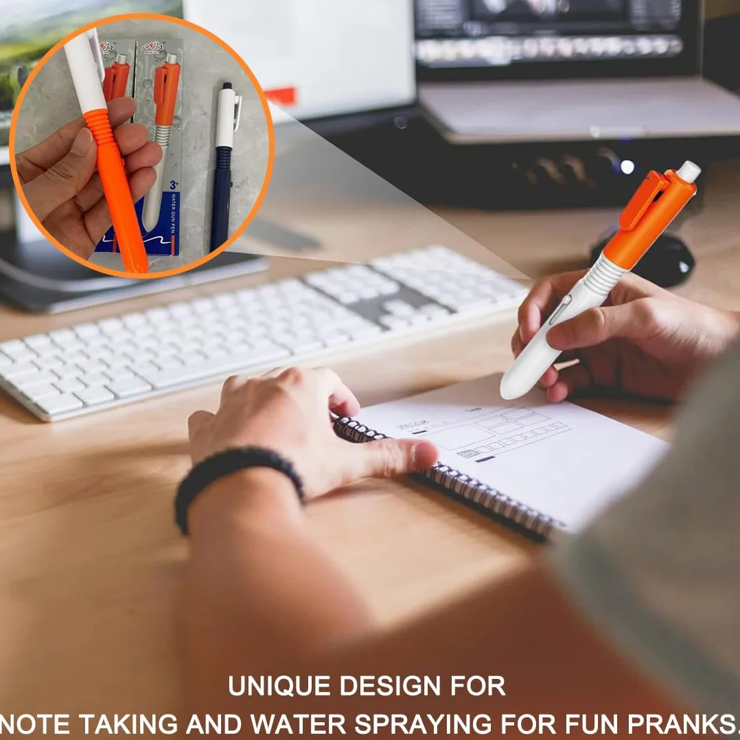 2 Pezzi Penna A Spruzzo Bambini, Penna Che Da Spruzza Acqua, Scherzi D'Acqua Creativa Penne, Scherzi Divertenti, Schermate Premere Per Spruzzare Gli Accessorii, Per Il Giardino All'Ape