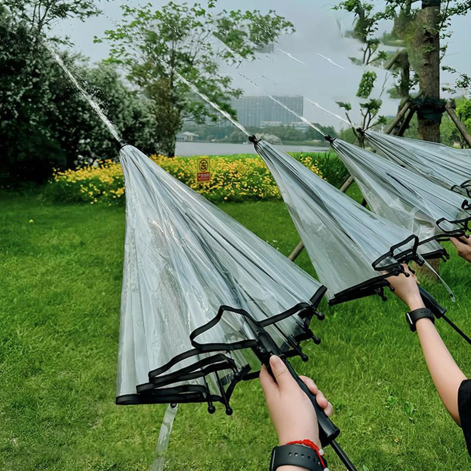 Générique Pistola Ad Acqua,Gioco da Giardino Estate con Acqua Divertenti | Divertenti Giochi All'aperto Per Adulti Con Manico Lungo Protezione Pioggia Compleanno