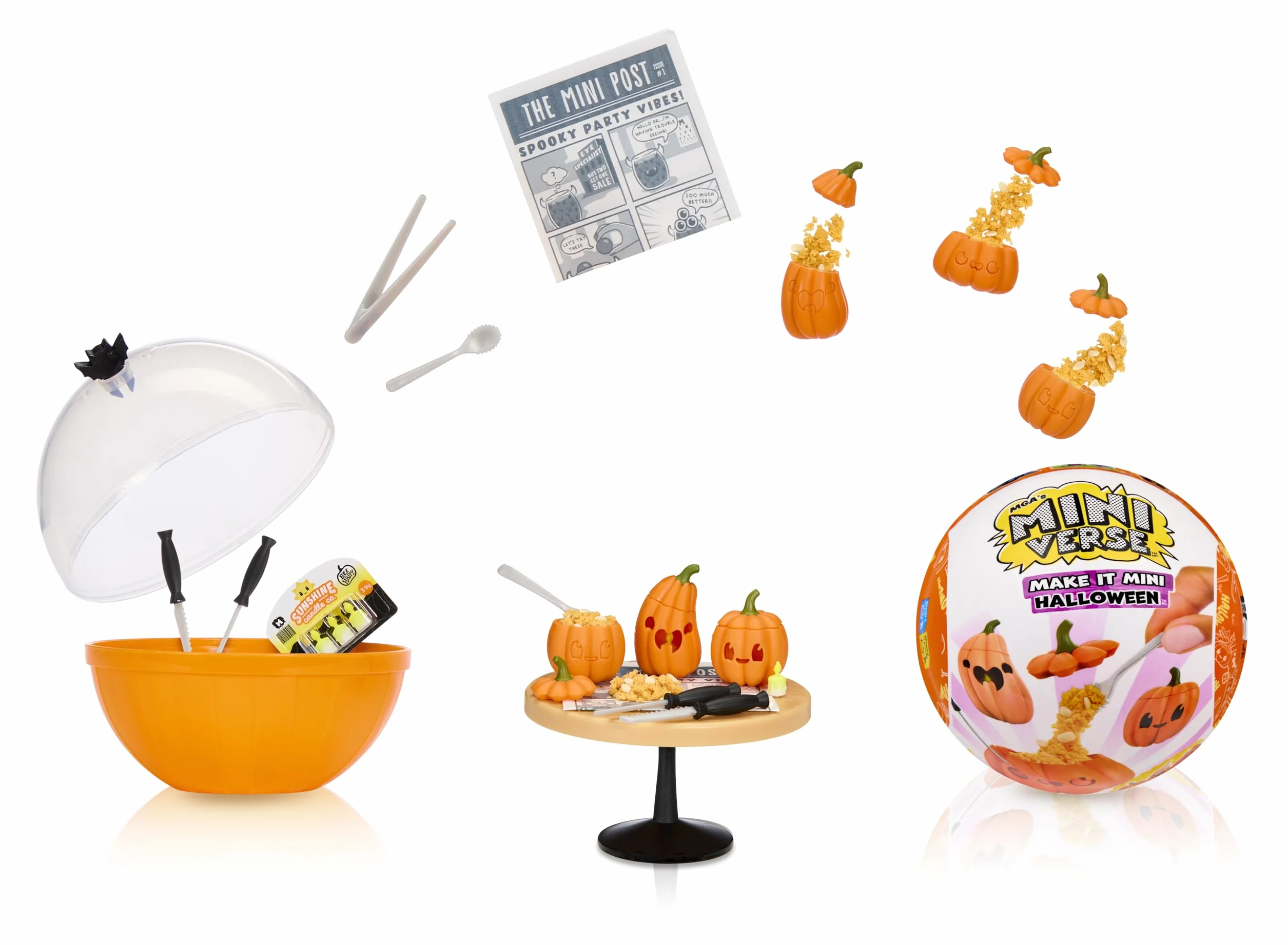 MGA's Miniverse Make It Mini Halloween 2025 - Oggetti da Collezione, Confezione Misteriosa, Spaventoso, Fai-Da-Te, Artigianato, Gioco di Resina, Cibo Replica, Non commestibile - età 8+