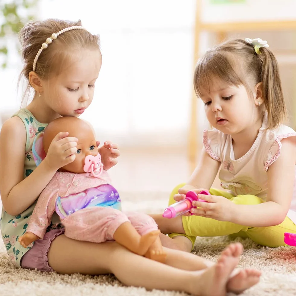 Aolso Zaini per Carrier Bambole, 18IN Marsupio per Bambole, Marsupio Giocattolo per Bambini con Spallacci Regolabili, Idee Regalo per Bambini, Colori dell'Arcobaleno
