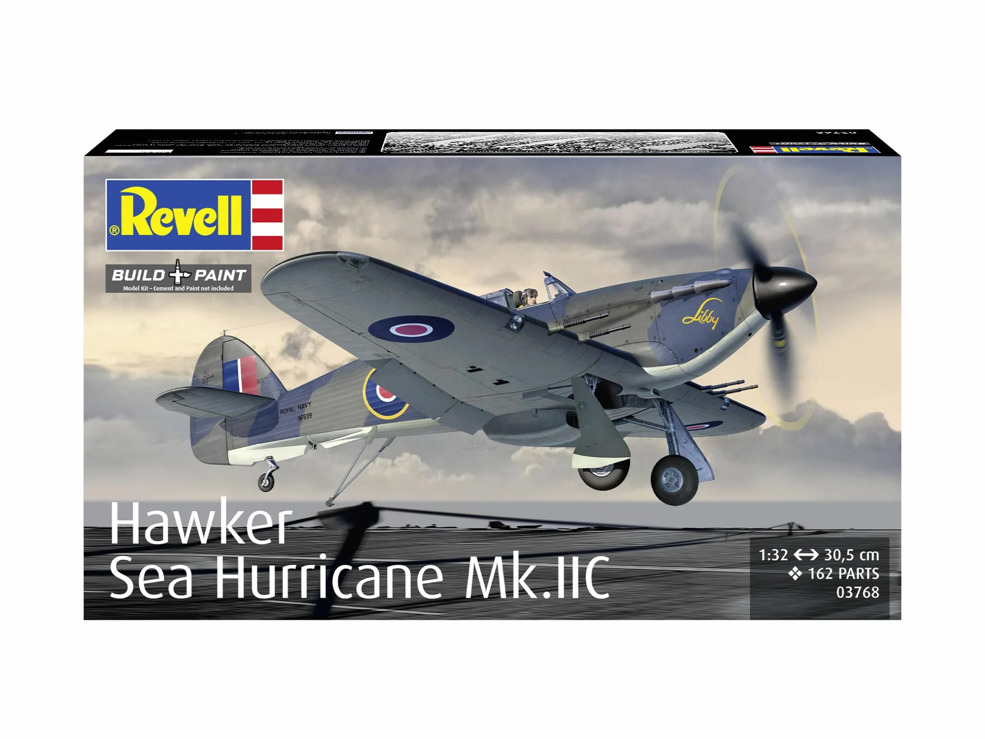 Revell Hawker Sea Hurricane Mk.IIC 03768 - Modellino in plastica non costruita/non verniciata, scala 1:32
