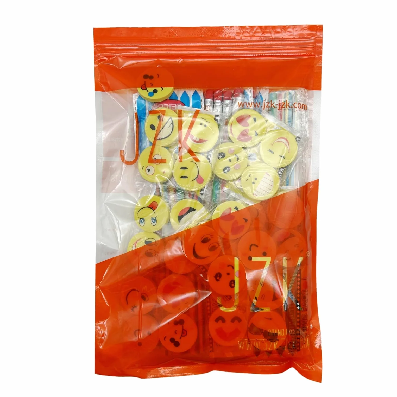 JZK Set di 60 matite e gomme, 30 matite morbide + 30 gomme emoji, set riempitivi per feste di compleanno, regali per bambini