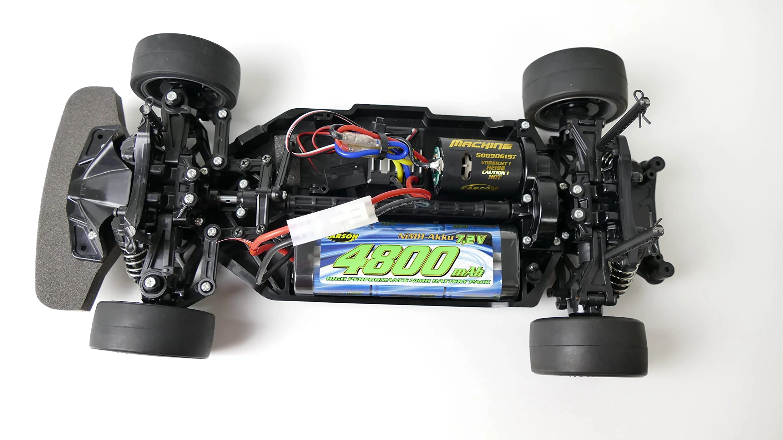Carson 500608228 7,2V / 4800mAh NiMH Batteria da corsa TAM - Ricaricabile, con spina Tamiya, batteria per auto RC, batteria per veicoli telecomandati, alta qualità, modellismo
