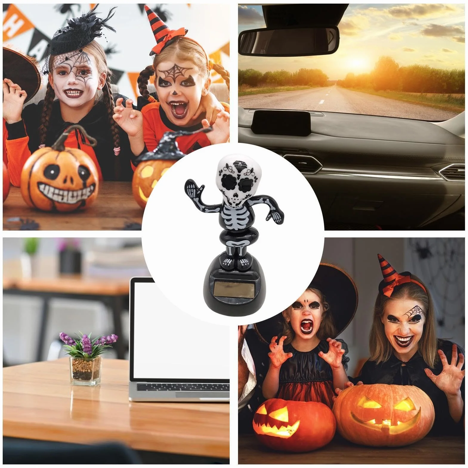 Giocattoli di Halloween a energia solare danzanti decorazione da tavolo