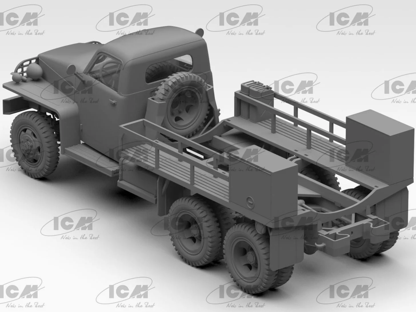 ICM - Modello Camion Studebaker Us6-u5 Wwii Us Gasoline Tank Truсk |icm|35492| 1:35 Modellino Carro armato Promo