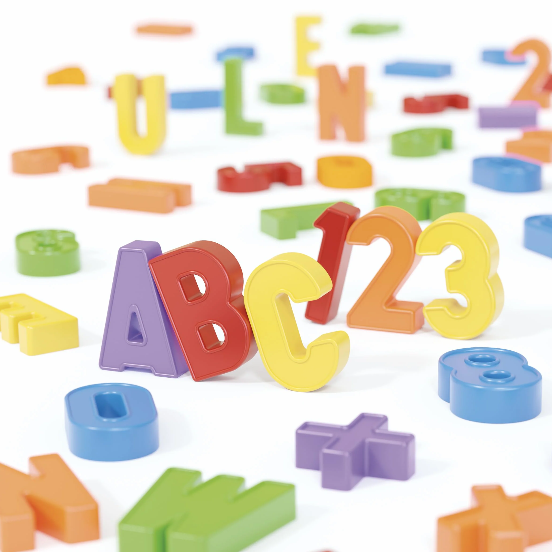 Quercetti ABC 123 Magnetic, Lettere e Numeri Magnetici per Bambini, Calamite Giochi Educativi 4 Anni, Lavagna Magnetica