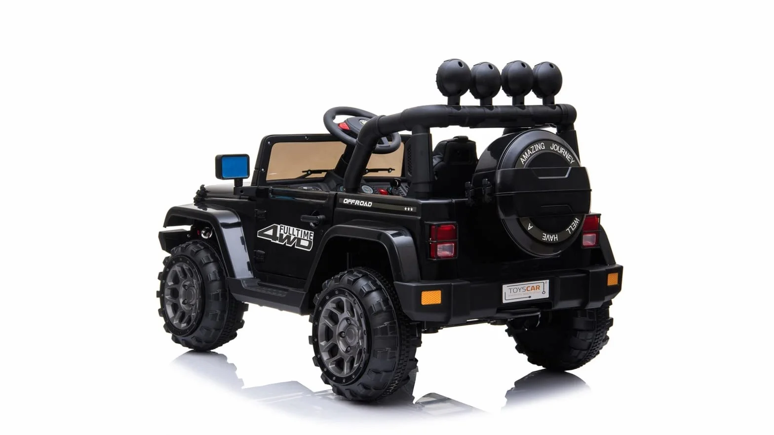 TOYSCAR Macchina Elettrica Per Bambini Fuoristrada Adventure Full Optional TAPPETINI e RUOTE IN GOMMA Auto Elettrica Per Bambini Telecomandata Sedile In Pelle Porte Apribili Doppio Motore12V