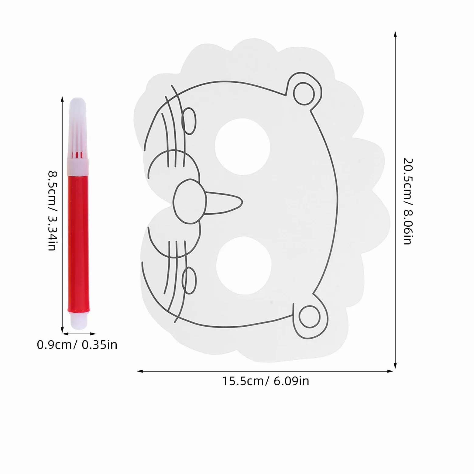 BESTonZON Maschere di Carta Bianche per Animali Maschere da Dipingere per Ragazzo Ragazza e Adulti Kit di Artigianato Artistico per Feste di Compleanno Feste Tema e Cosplay