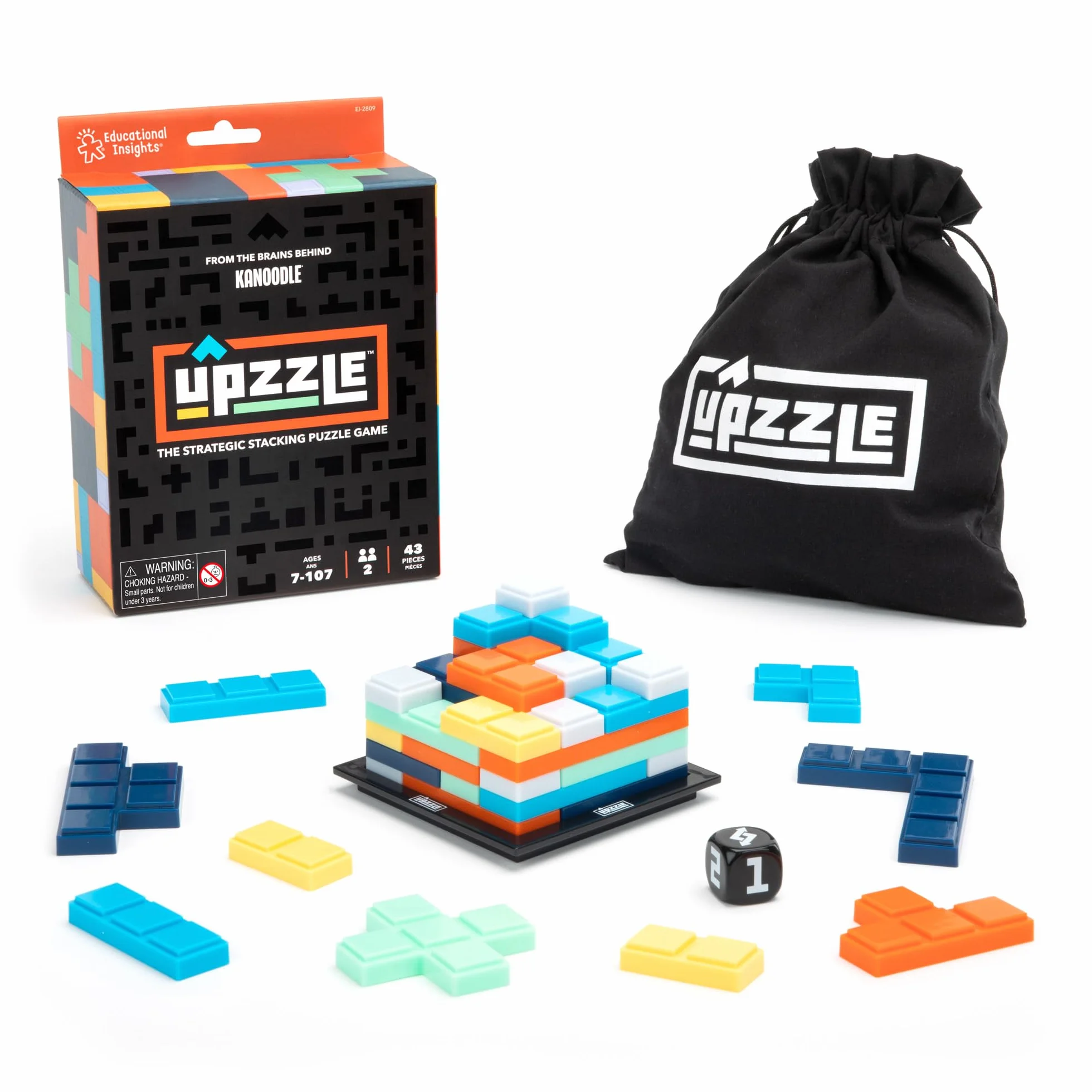 Learning Resources Upzzle Gioco Impilabile Strategico, Gioco Puzzle Rompicapo, Regali per Bambine e Bambini di 7 Anni, Gioco da Viaggio per 2 Giocatori