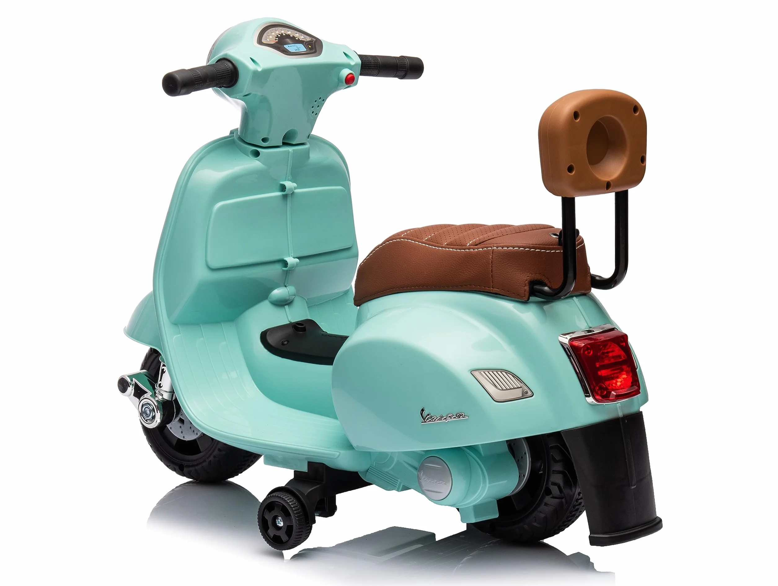 Mondial Toys Mini Vespa GTS Piaggio Moto Elettrica Scooter per Bambini 6V Verde Tiffany