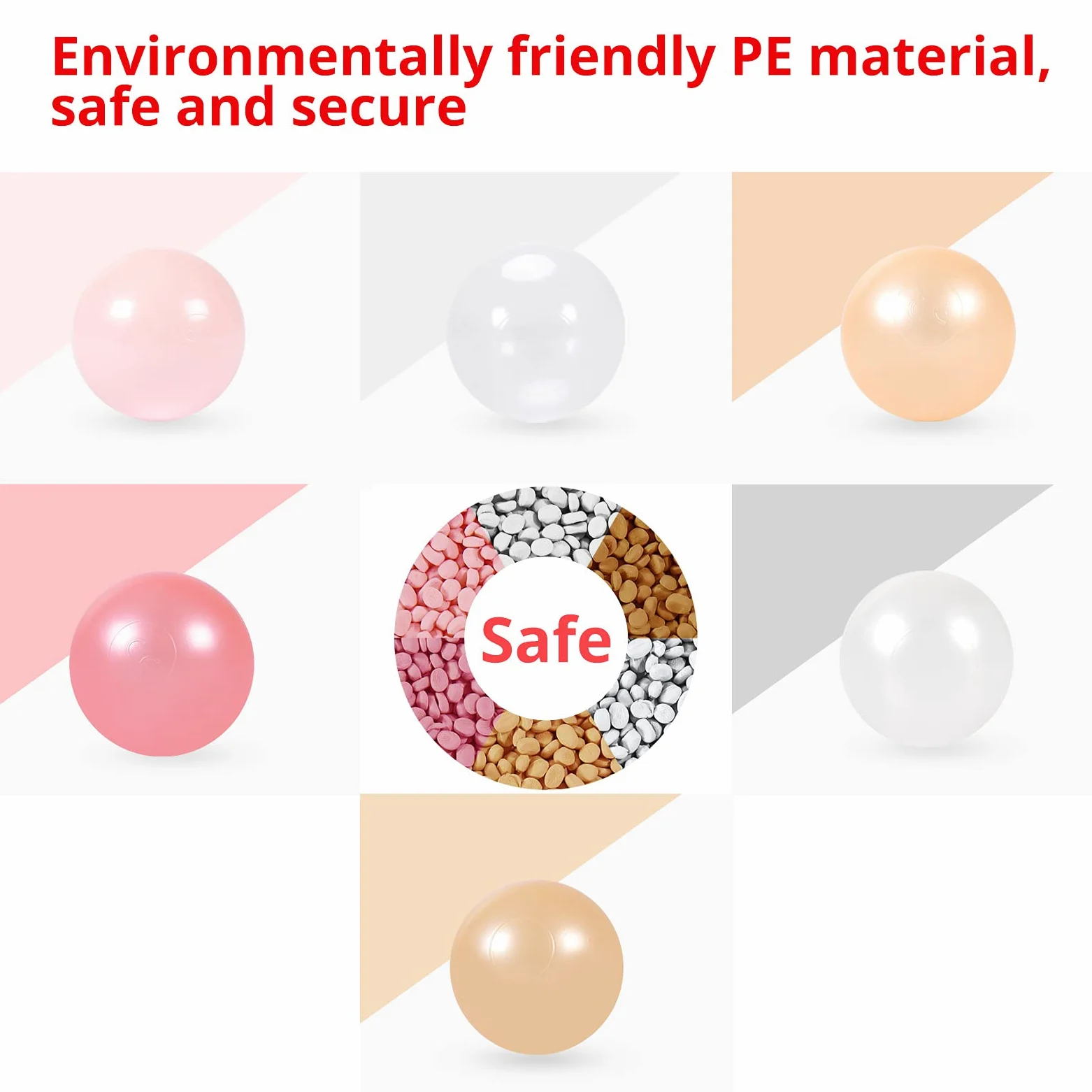 STARBOLO Palline per bambini, confezione da 100 200 50, senza BPA e ftalati, atossiche, a prova di schiacciamento, in plastica morbida, per bambini da 1 a 5 anni, per compleanno, piscina, box tenda e