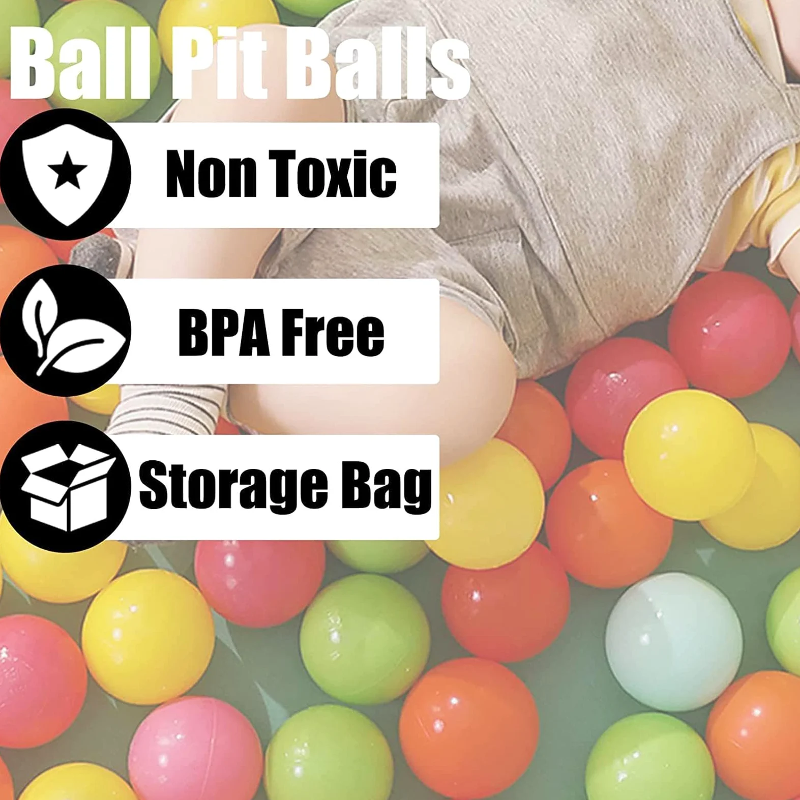Palline per Piscina di Palline per Bambini 50 Pezzi Giocattoli | Palline da Vasca Antischiacciamento da 6,99 cm per Recinto per Giochi, Tenda, Piscina, Festa di Compleanno, Decorazi