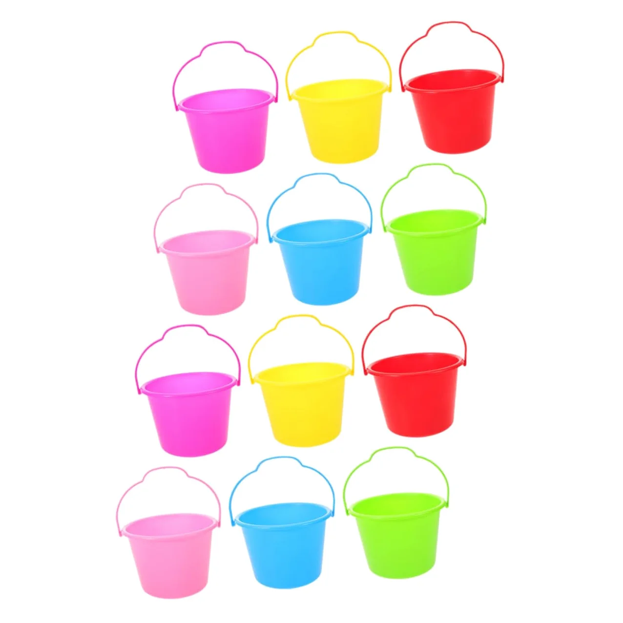 Secchielli per Mare 12pezzi Abs per Vacanze Estive Ragazzo Ragazza | Giocattoli per Spiaggia, Uso All'aperto e Giardino, Design Versatile, Apprendimento Sicuro, 12 Pezzi