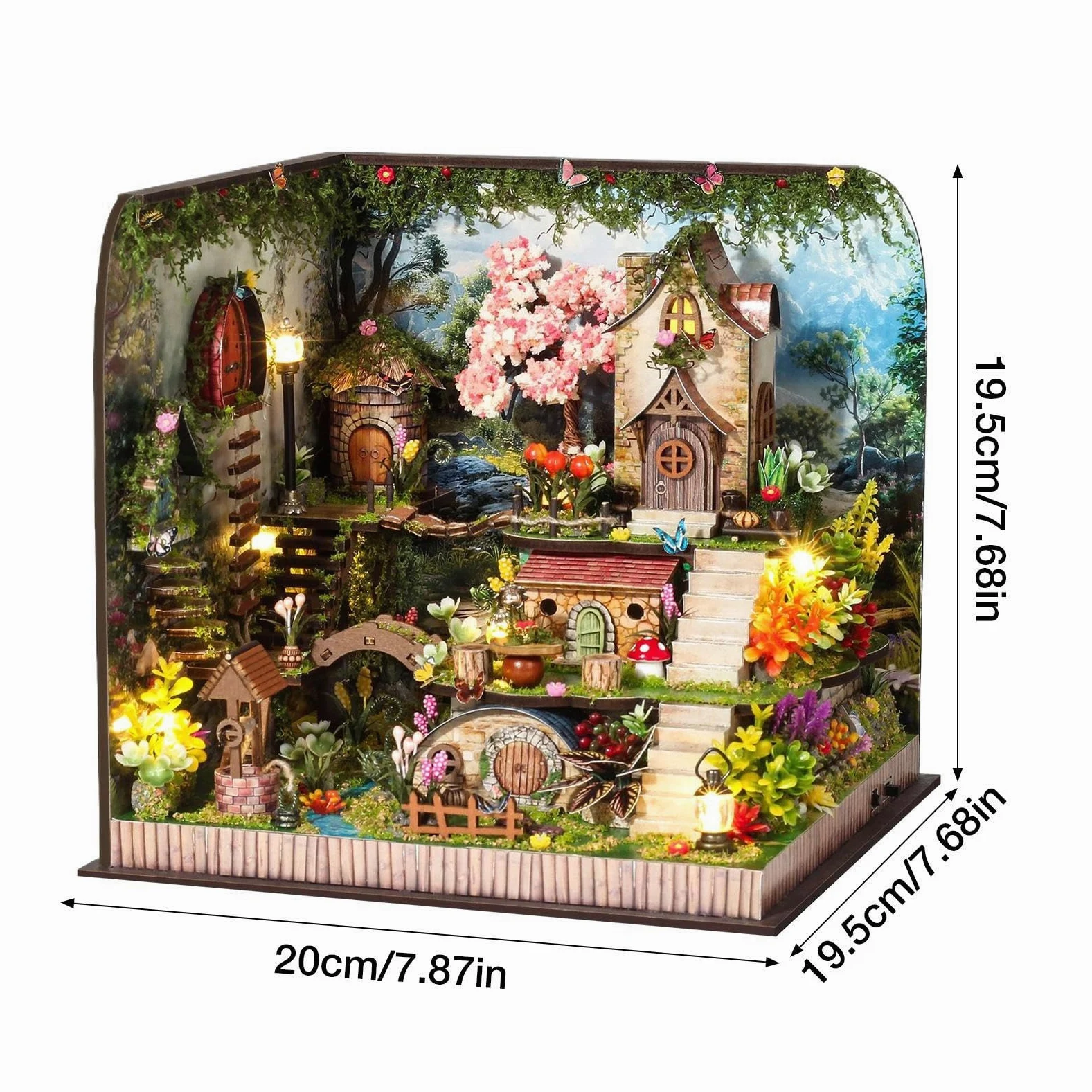 Qfdiwr Kit Casa in Miniatura Kit Creativo per Angolo Lettura Fai da Te, | Modellino Casa Artigianale Adolescenti, Casa, Biblioteca, Camera Da , Espositore Per Libreria, Vacanze