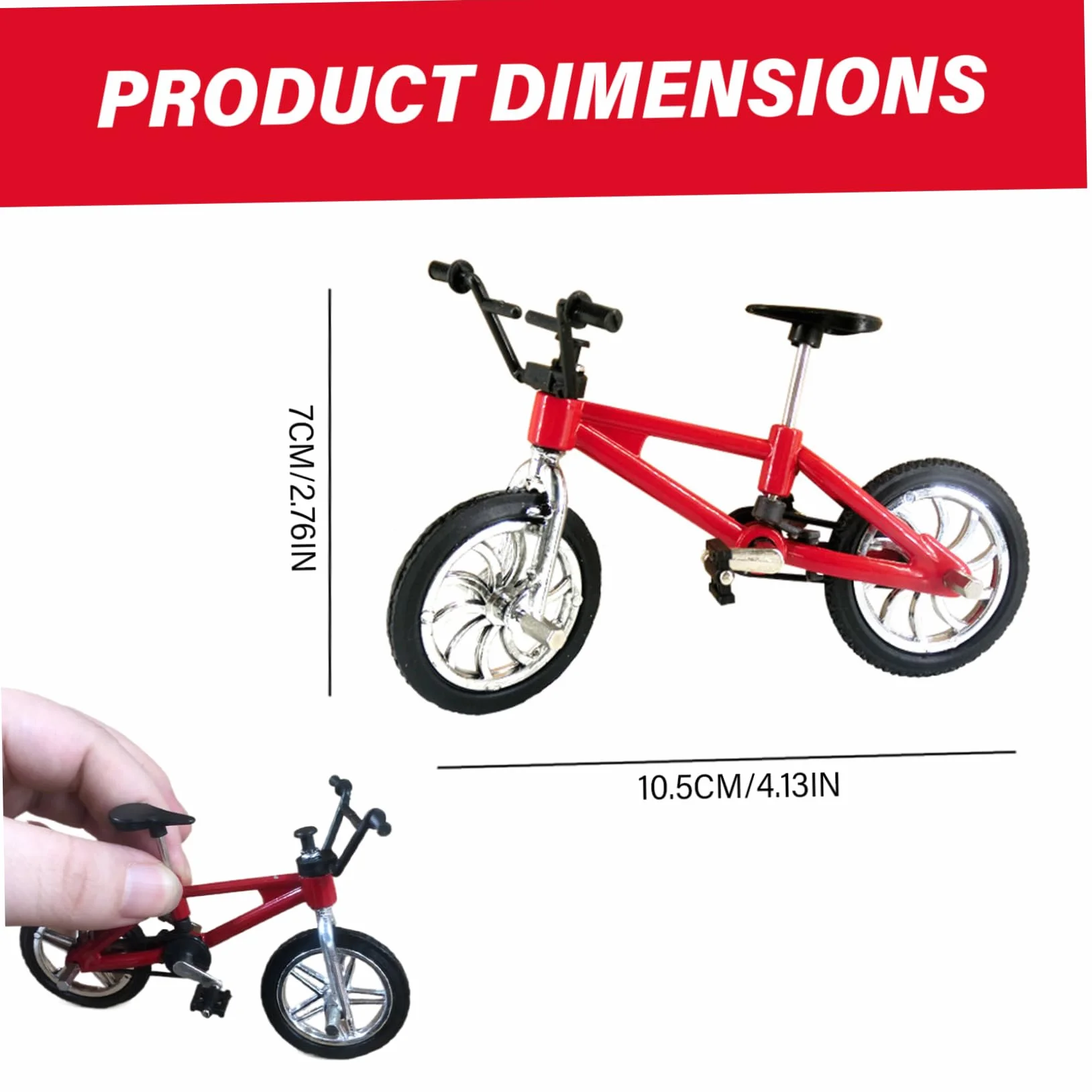 Mini BMX Bike 4.1x2.8 'Bike in Lega realistica con autentica Giocattolo in Miniatura da Collezione per Le Bambole e Oggetti di Scena fotografici BMX