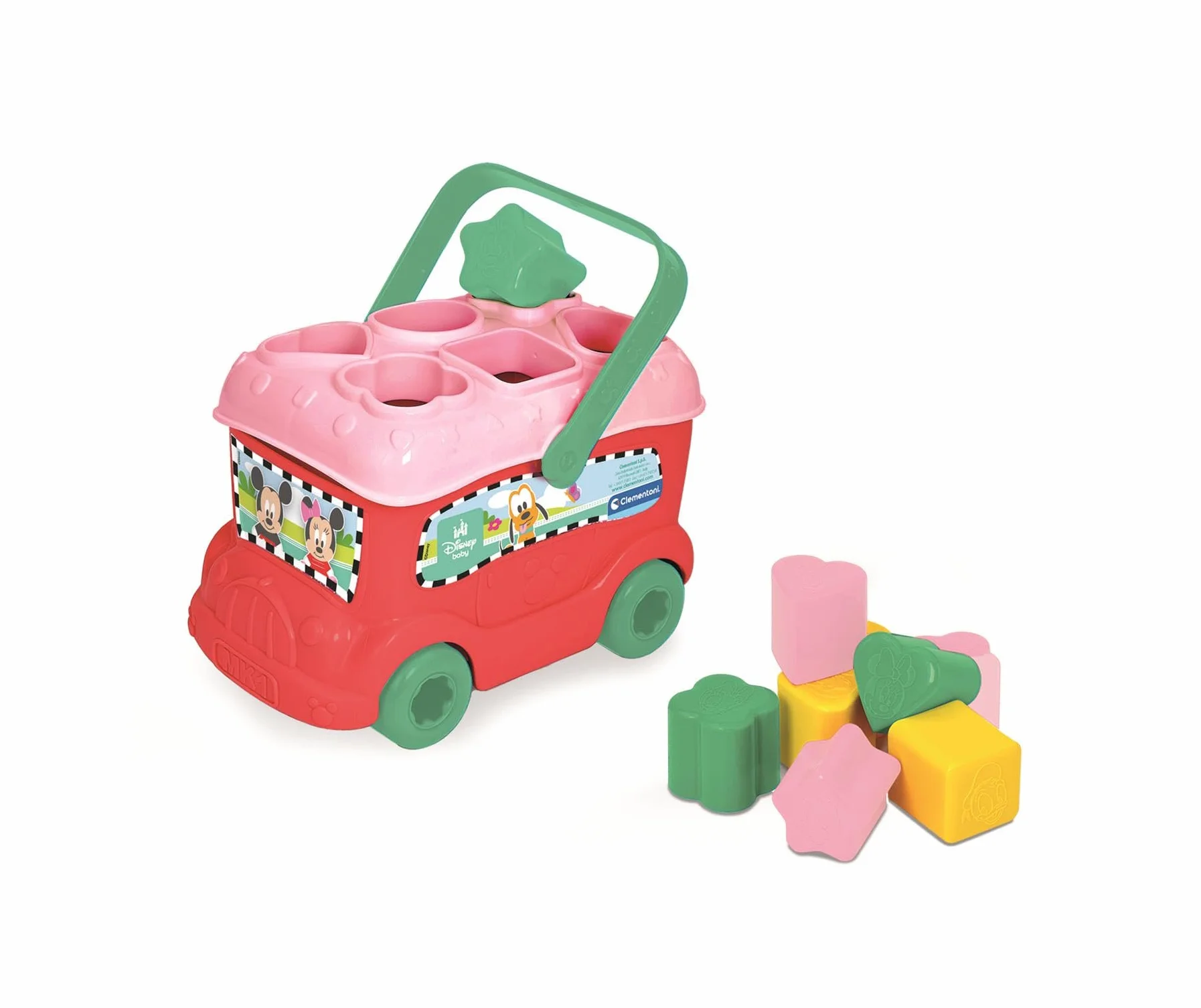 Clementoni Disney Baby Baby Minnie Bus Inserimento Forme, per Bambino 10+ Mesi, Gioco Prima Infanzia per Sviluppare Manualità e Logica e Scoprire i Colori, 14933