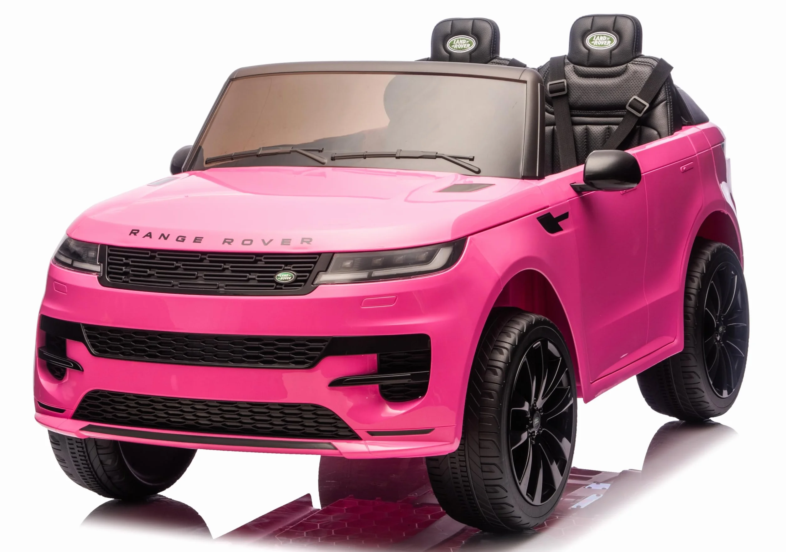 Land Rover Range Rover Sport 24V Maxi SUV Elettrico per Bambini 2 Posti - Macchina con Telecomando Sedili in Pelle Due Cinture a 3 Punti Luci LED Bluetooth Carico Massimo 60 Kg (Rosa)