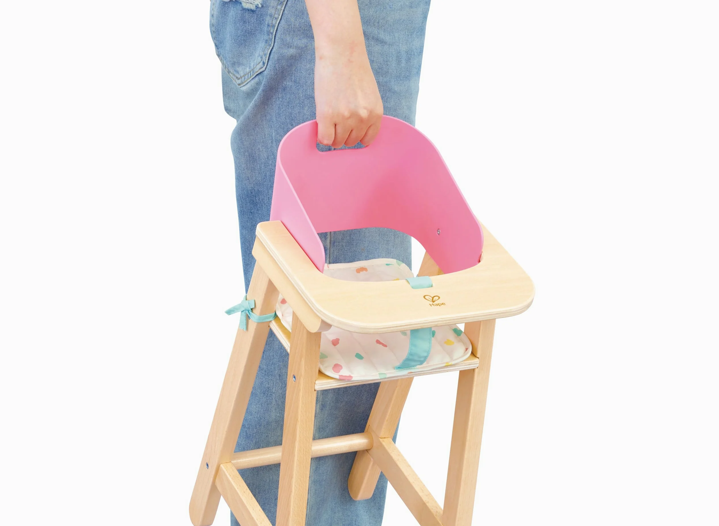 Hape Seggiolone per bambole "Sweet Treats", accessorio per bambole da gioco, seggiolone in legno