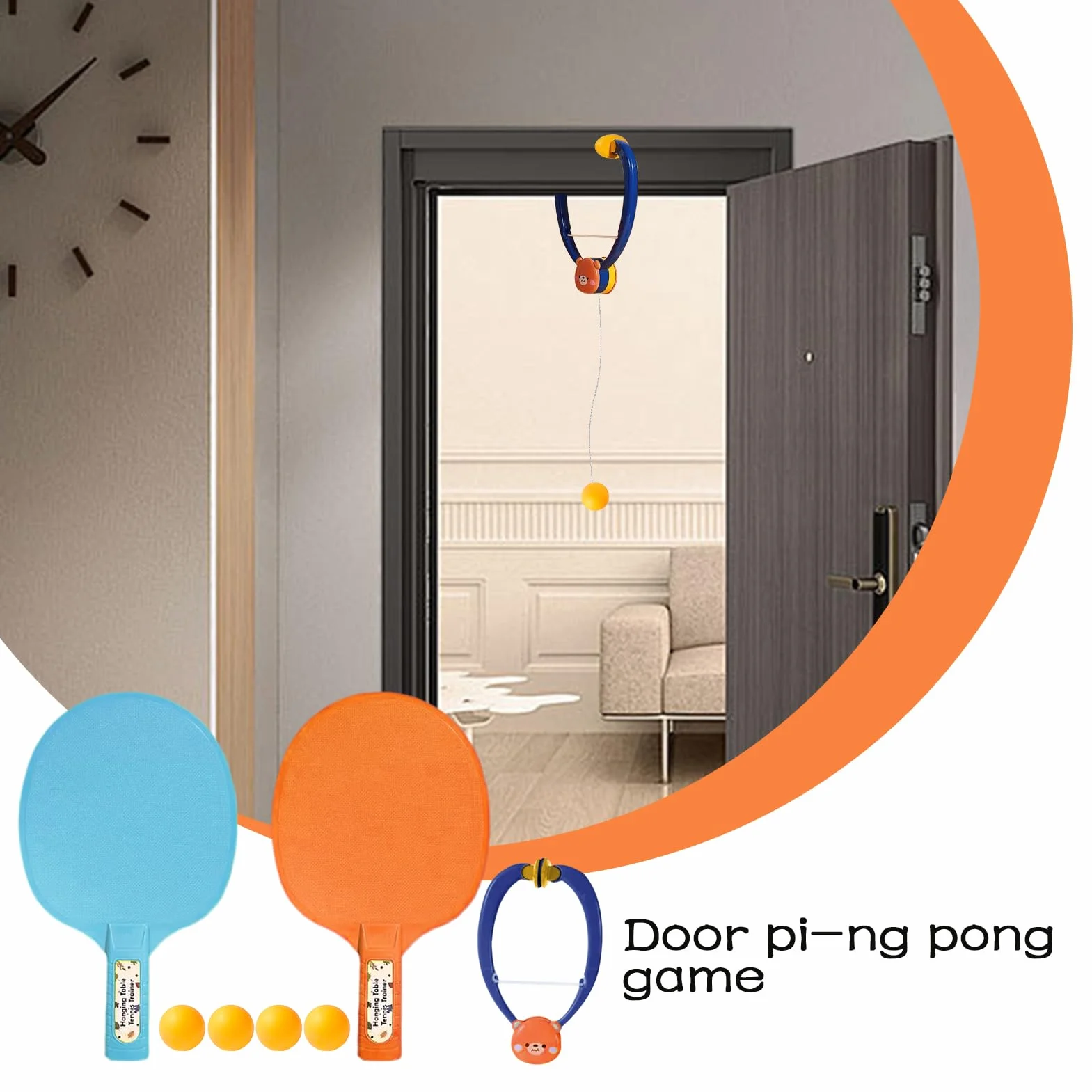 Giochi di pini per porta Set allenamento ping pong sospeso interni sistema gioco da tavolo pratica