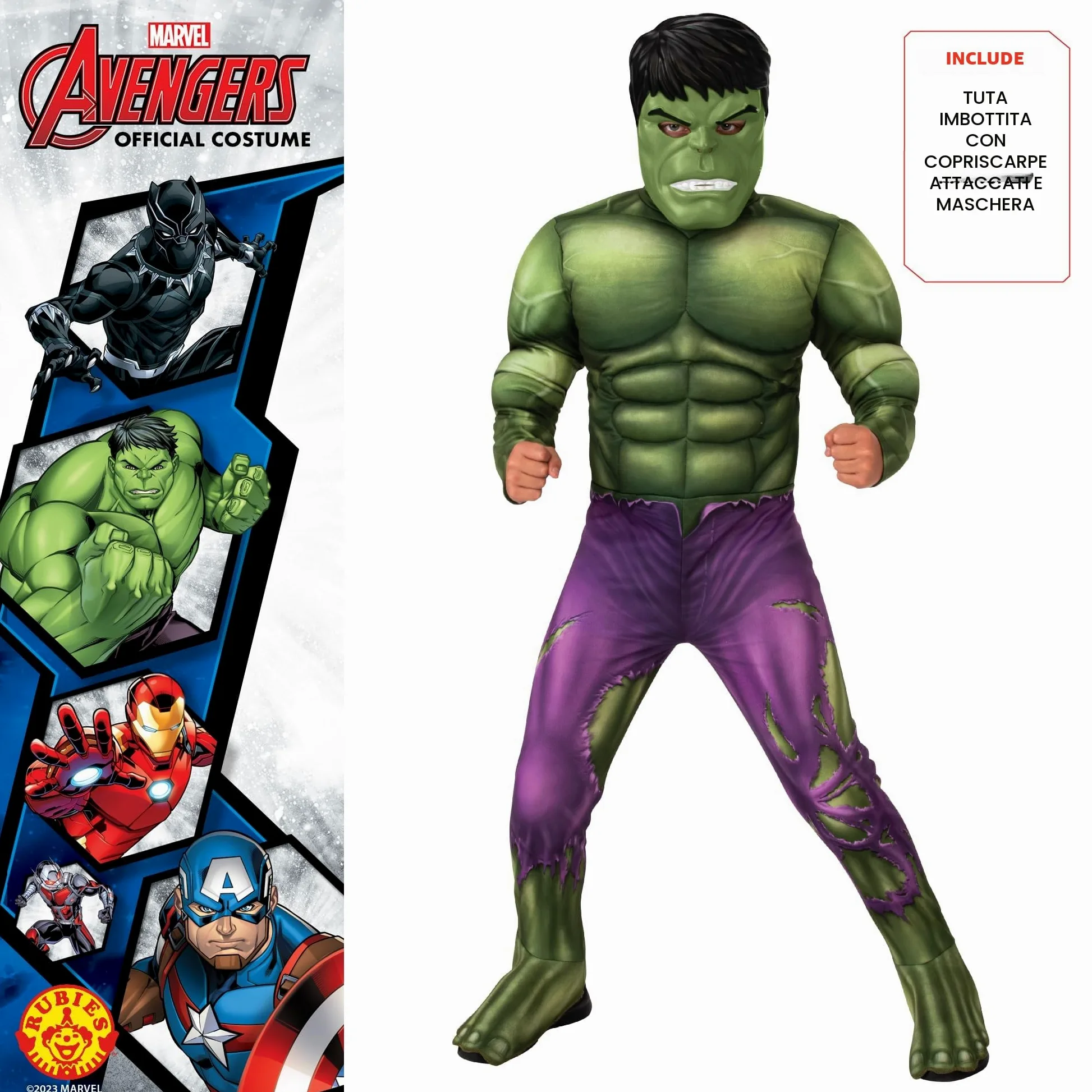 Rubie's Official Marvel Avengers Hulk Deluxe Child Costume, Kids Superhero Fancy Dress