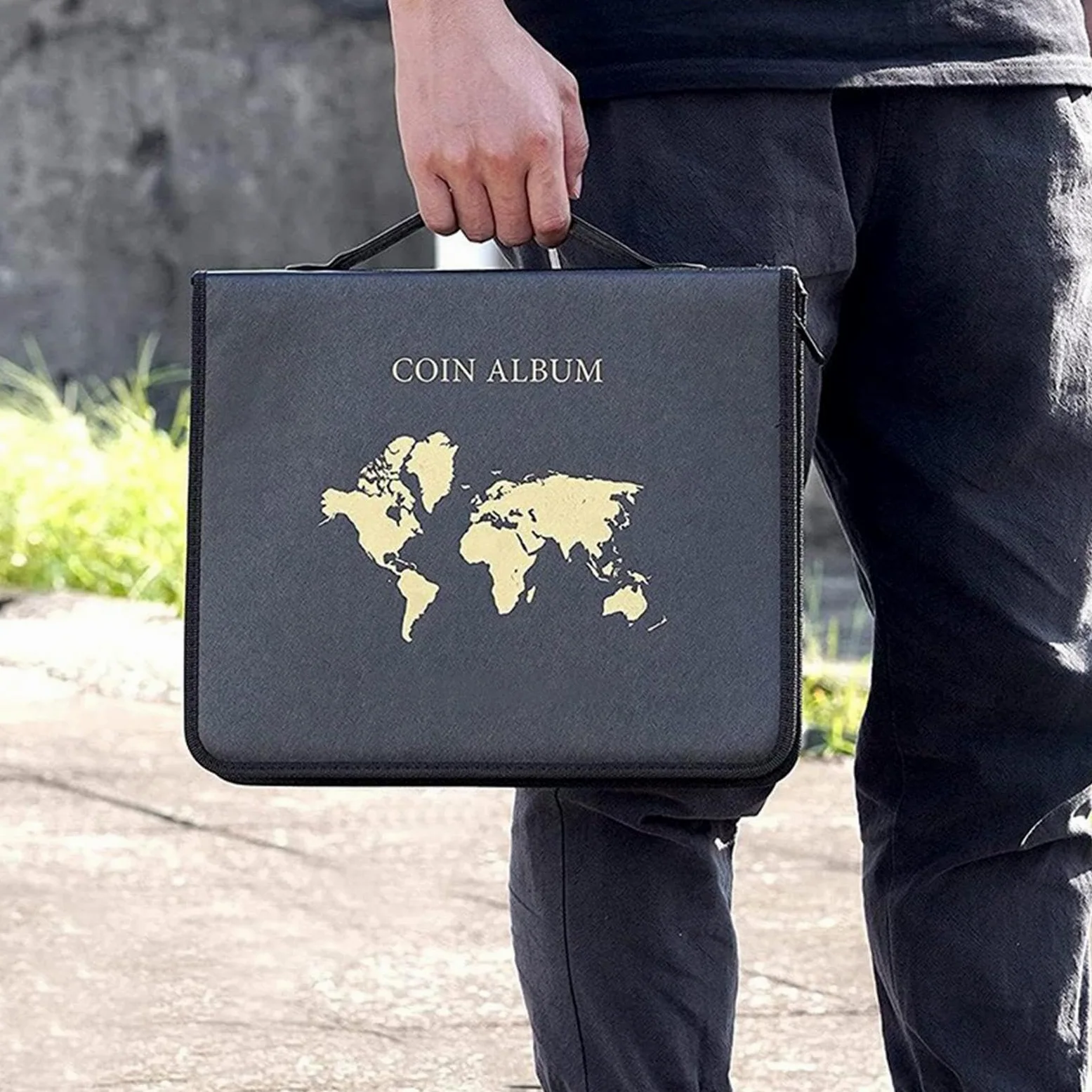 Libro da collezione di monete, album trasparente per riporre | monete, organizer portatile per monete, cartella protettiva per esposizione di collezionisti