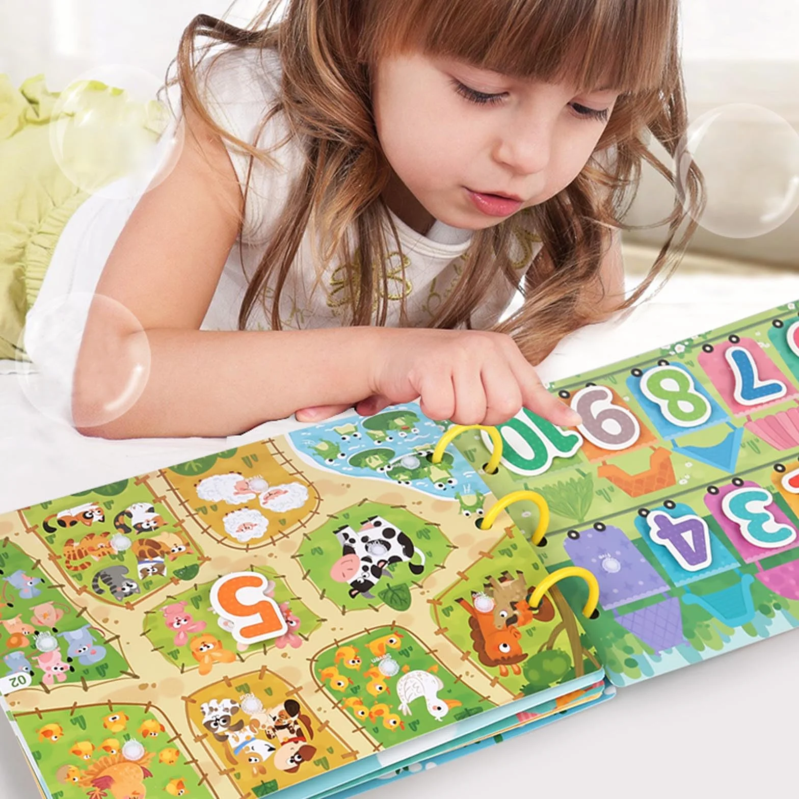 Montessori Giocattolo 1 2 3, Enlighten Busy Book, Giochi da 1 Anno, Giocattoli Educativi da 2 Anni, Busy Board, Quiet Book, Abilità Motorie Fini, Regalo 1 2 3 Bambini Ragazzi Ragazze