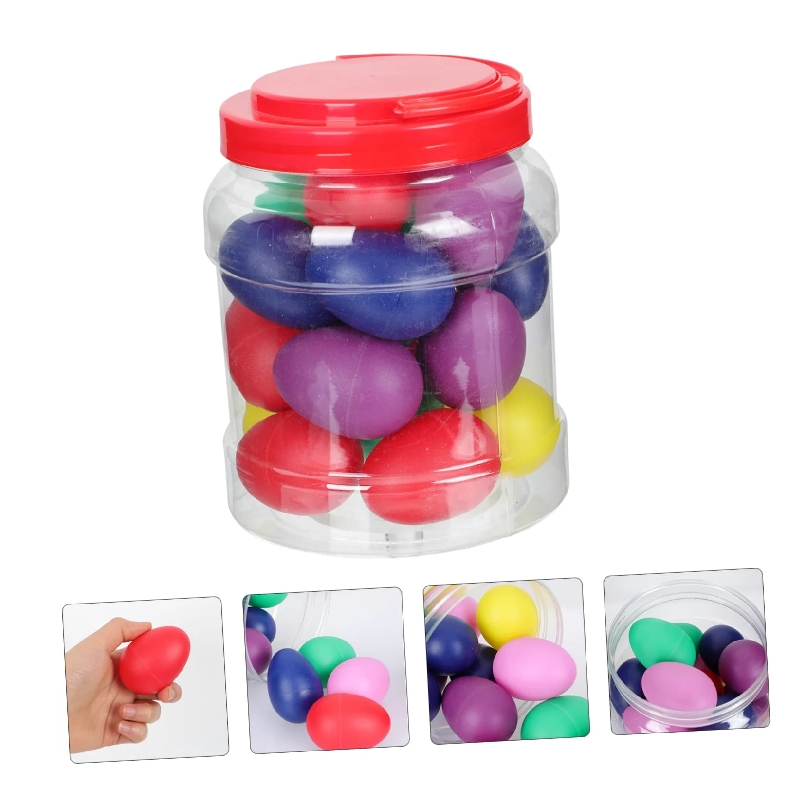 Toddmomy 20 Strumenti Musicali a Uovo per Percussioni per Ragazzo Ragazza, Portatili in Plastica Superficie Liscia per Educazione Precoce e Compleanni Colore Casuale