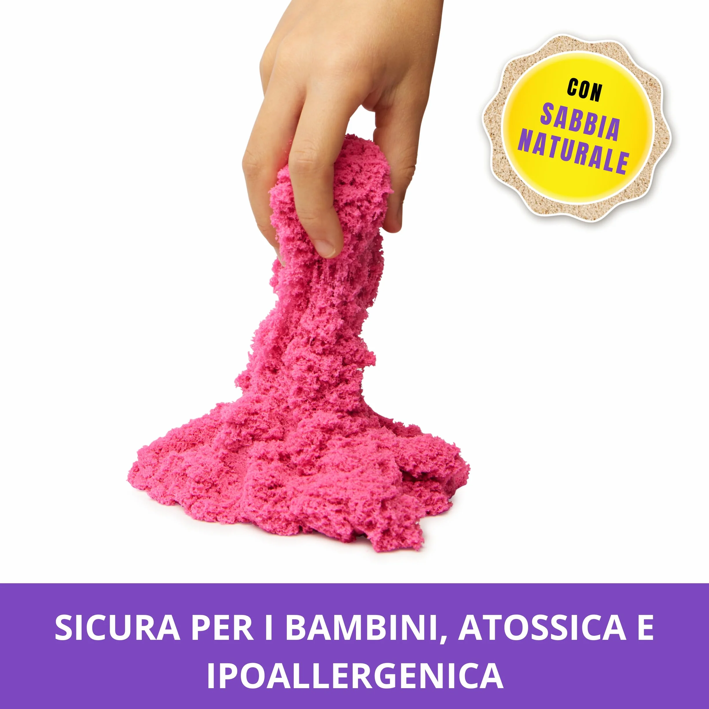 Kinetic Sand Shimmer, Set di Gioco Laboratorio di Pasticceria Unicorni, 453 g di Sabbia Cinetica, Verde Acqua Luccicante e Rosa, 8 Attrezzi Unicorno, Giocattoli Sensoriali per Bambini, 3+ Anni