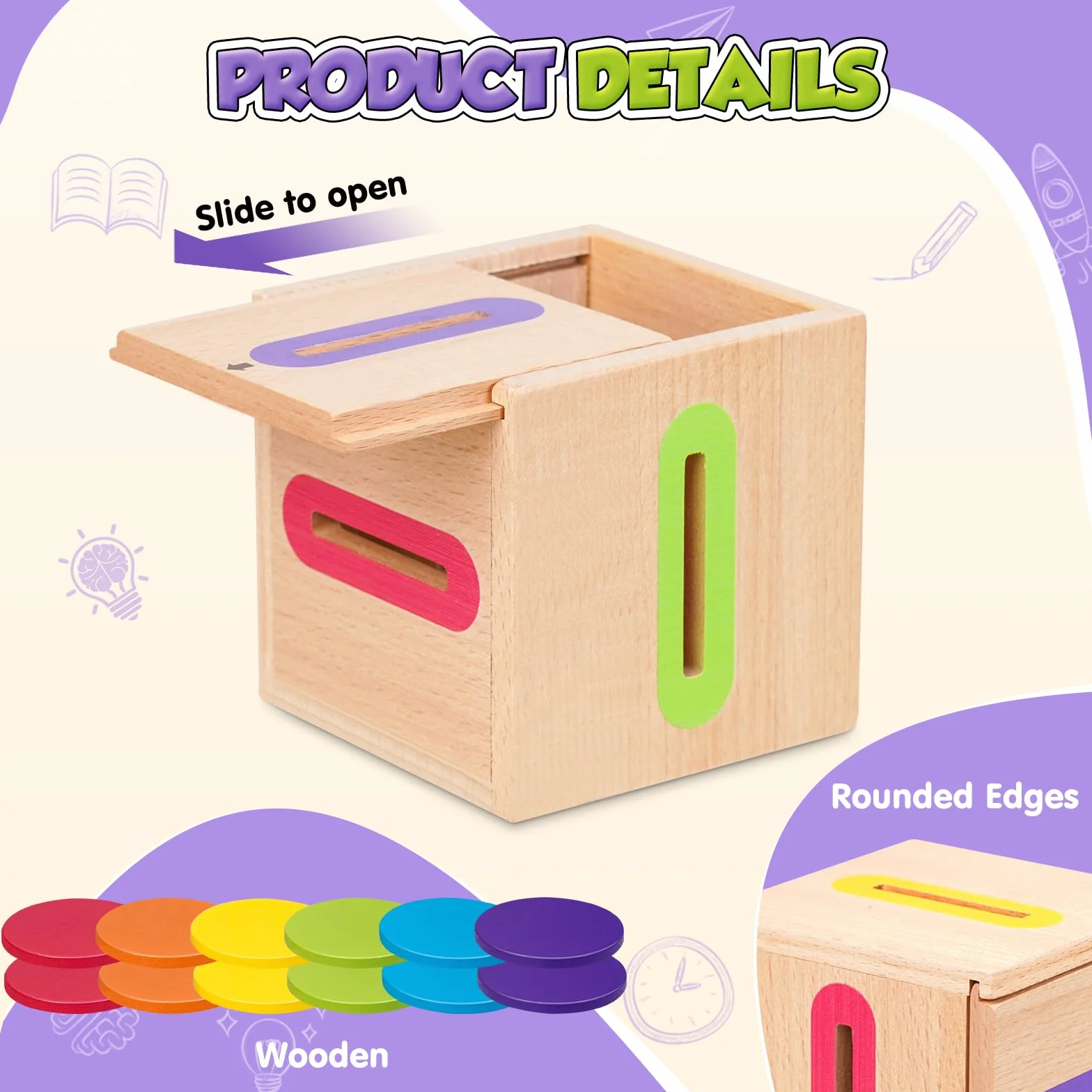 Giochi Montessori 1 2 3 Anno, Giocattoli Bambino 1-3 Anno Giochi da Viaggio Bambini 2 1 3 Anni Regalo Bambino 1-3 Anno Educativi Giocattoli in Legno per attività e Sviluppo