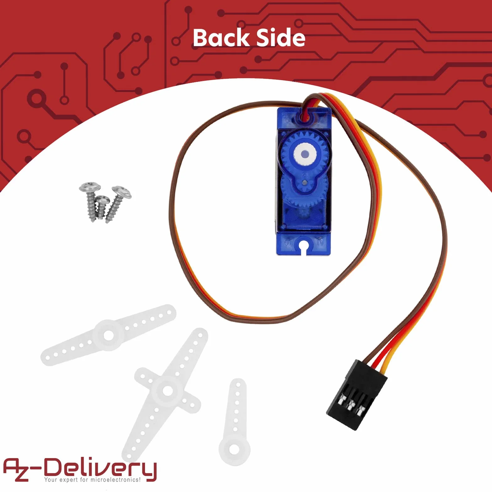 AZDelivery 3 x Micro Servo compatibile con SG90 Servomotore 9G RC per Robot Elicottero Aereo compatibile con Arduino incluso un E-Book!