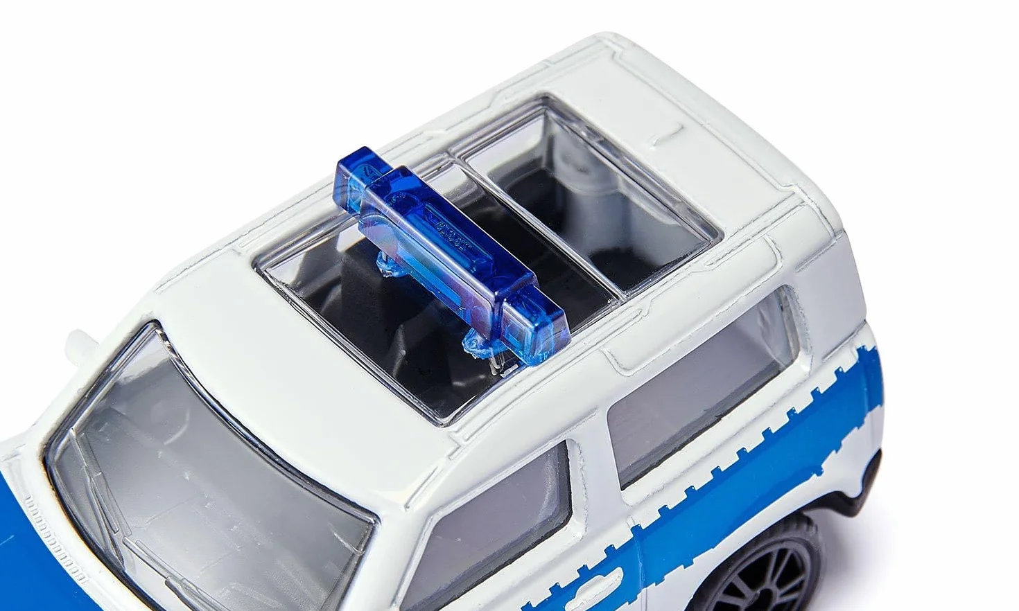 Siku Land Rover Defender Polizia Fuoristrada Giocattolo Metallo Plastica Argento Blu Ruote Gomma