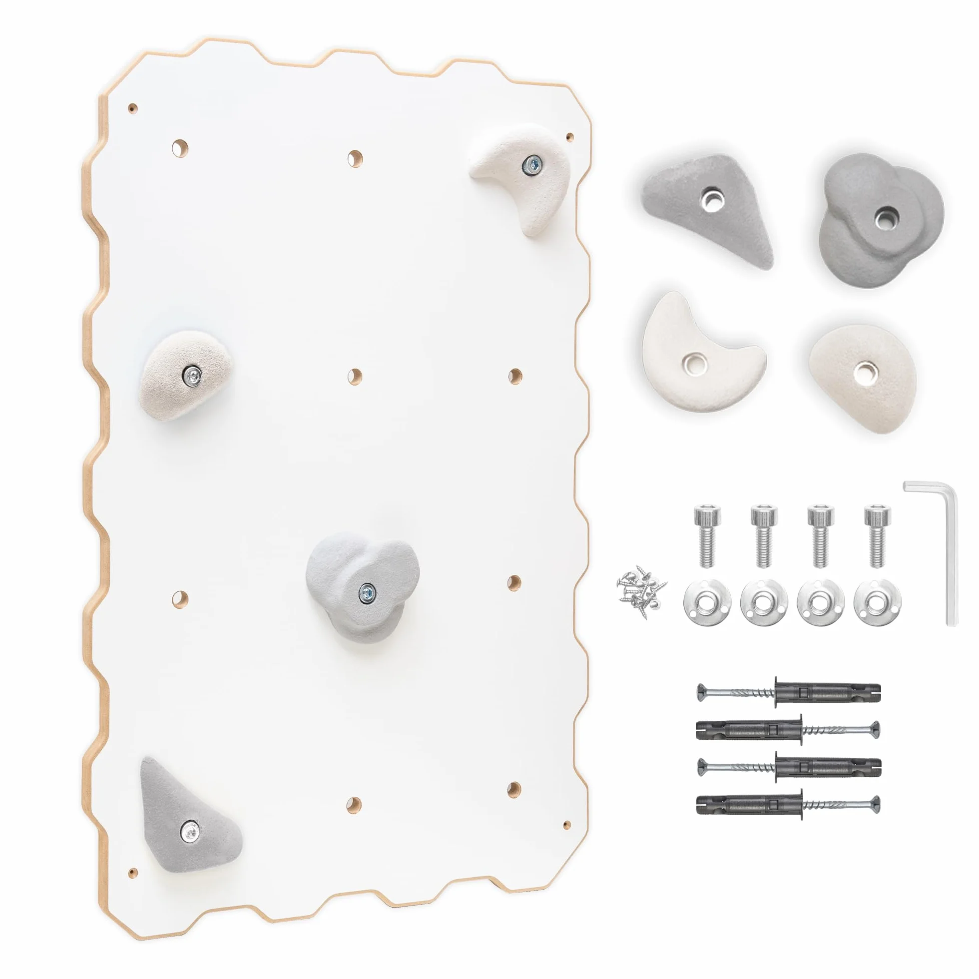 MAMOI® Parete da Arrampicata per Bambini, Palestra da Interno, Attrezzatura con o Senza Prese, Spalliera Svedese per Uso Domestico