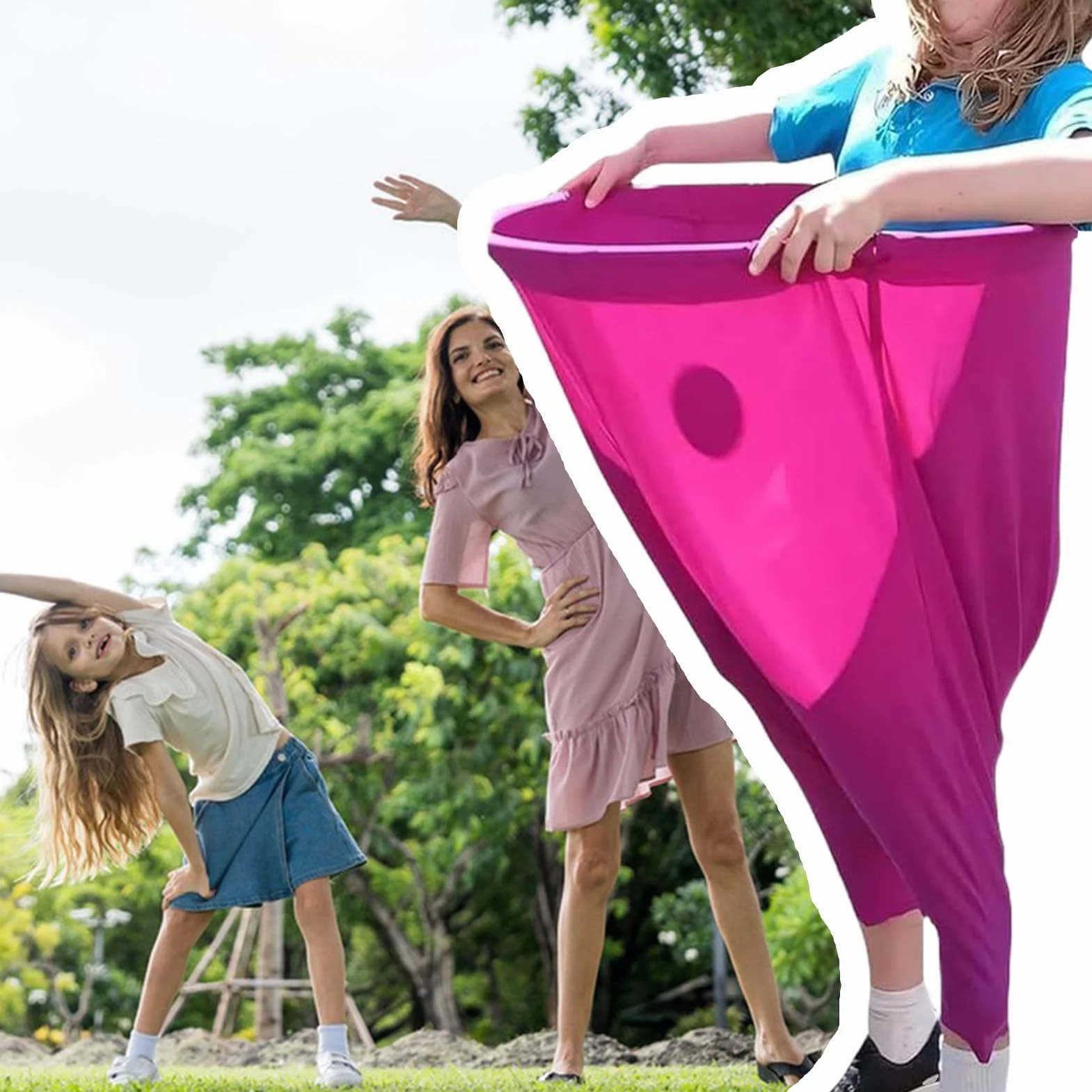 Granny Pants Yard Game Bambini, Set Di Giochi Di Cattura, Con 2 Palline Rimbalzanti E Pantaloni Elastici Giganti Divertenti Per Parchi Festival Raduni Familiari E Prati Scolastici