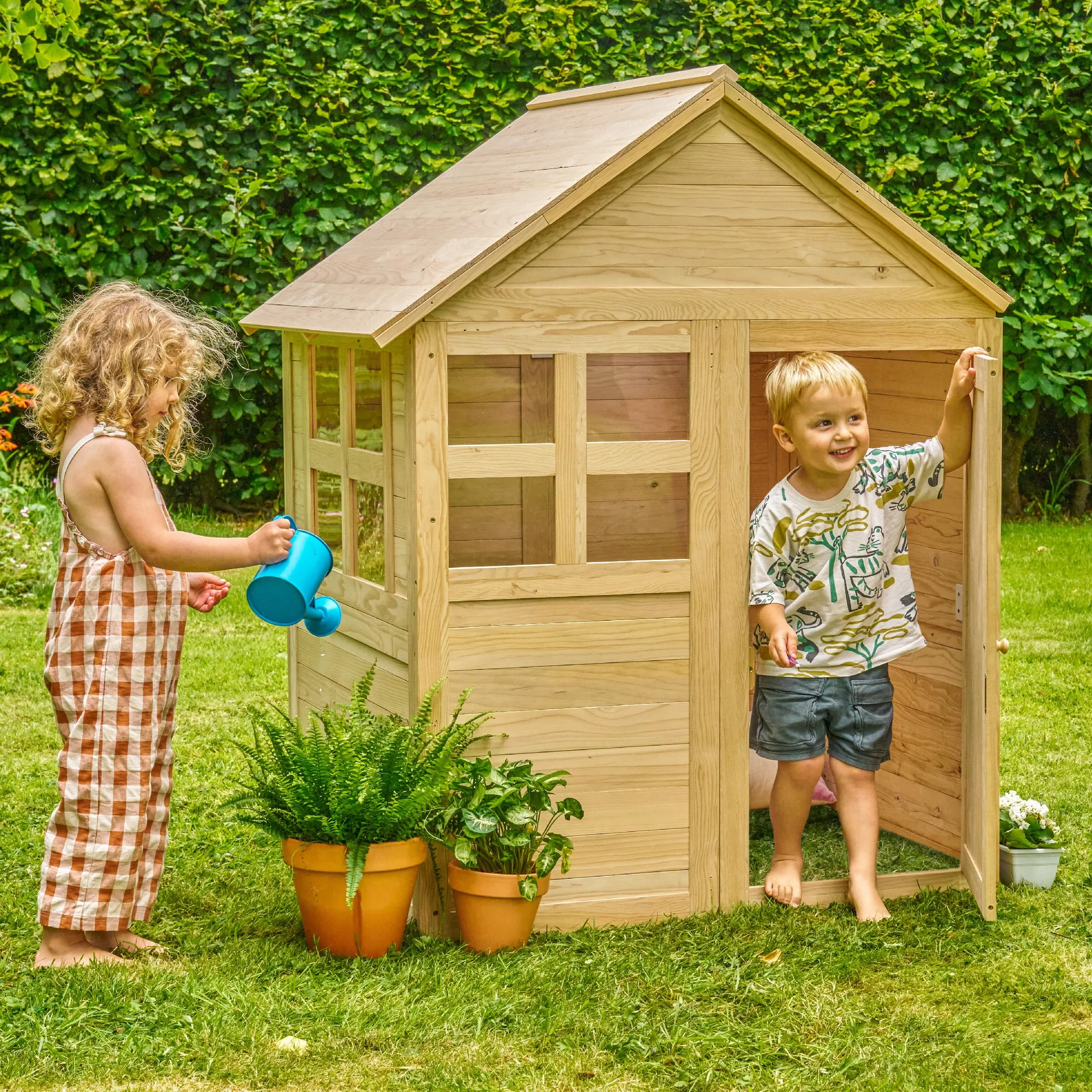 TP Buttercup Cottage Casetta in legno, certificato FSC, design personalizzabile, finestre in plexiglas, pavimento e veranda opzionali, divertimento all'aperto per bambini, dai 2 anni in su