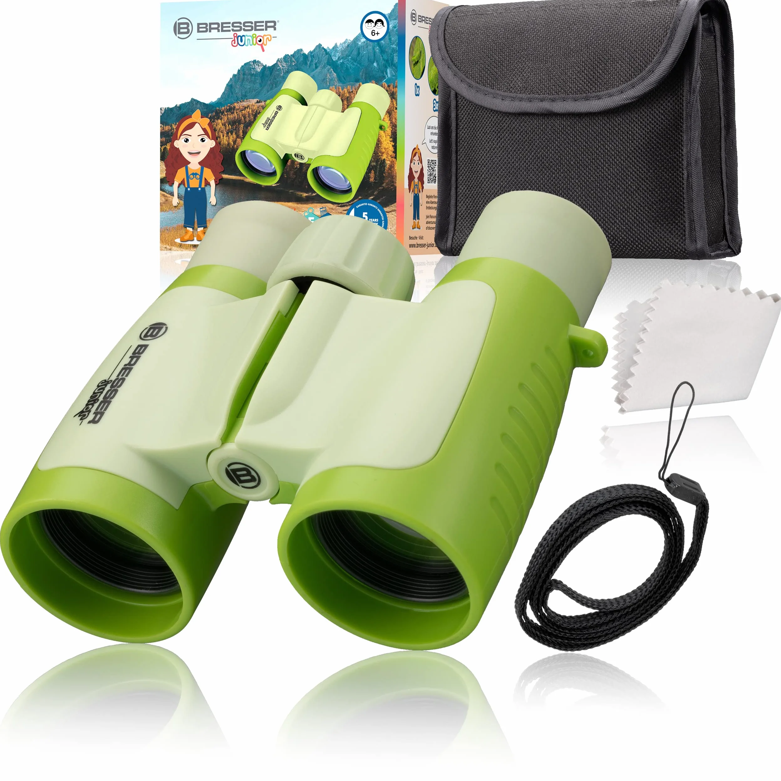 Bresser Junior - Binocolo per bambini, ingrandimento 3x, 30 cm