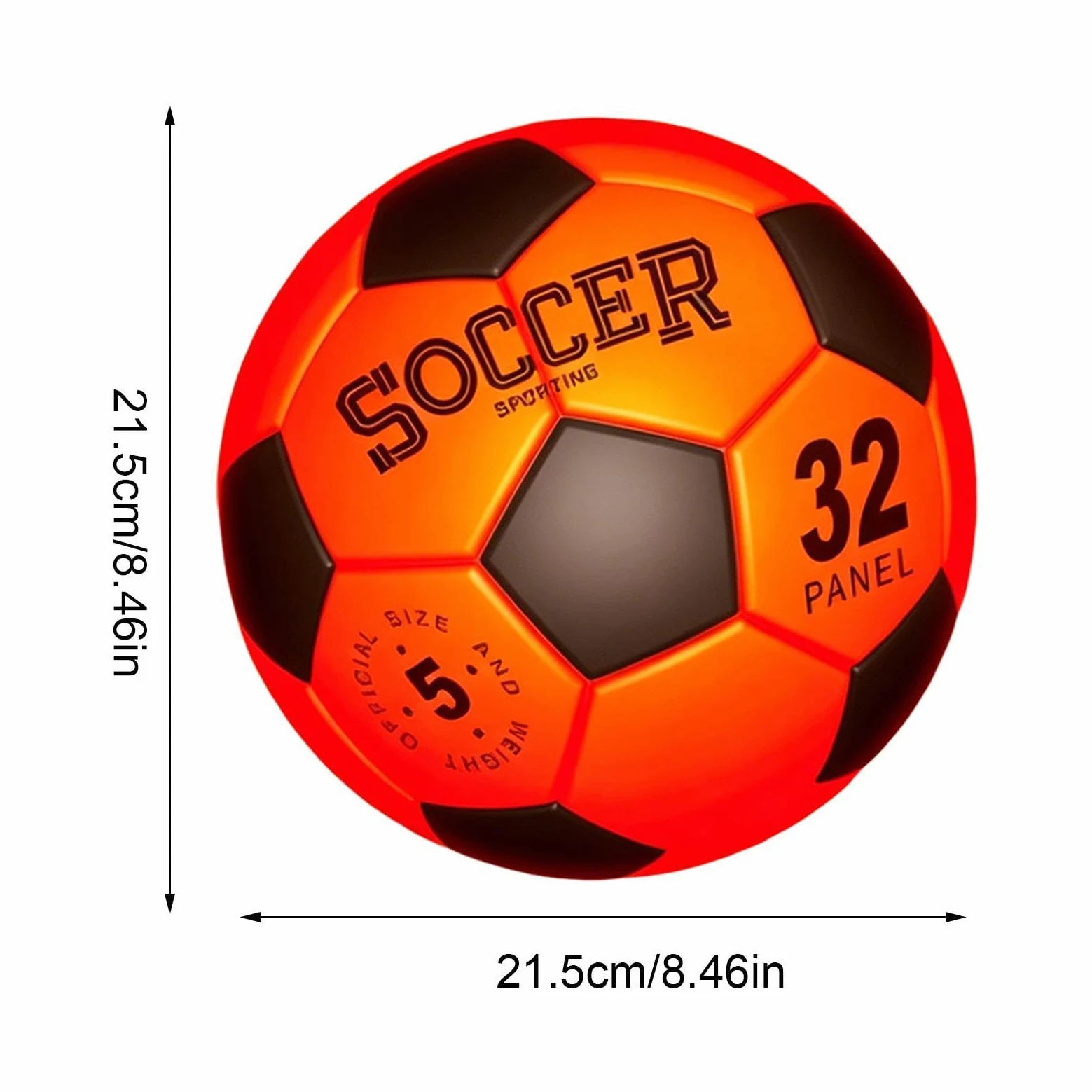Pallone da Calcio Illuminato Pallone Ricaricabile con Pompa | Pallone LED Luminoso per Calcio per Età 8-15 Ragazzi Bambini Adulti Sport all'aperto Compleanno Giardini Patio Sentiero