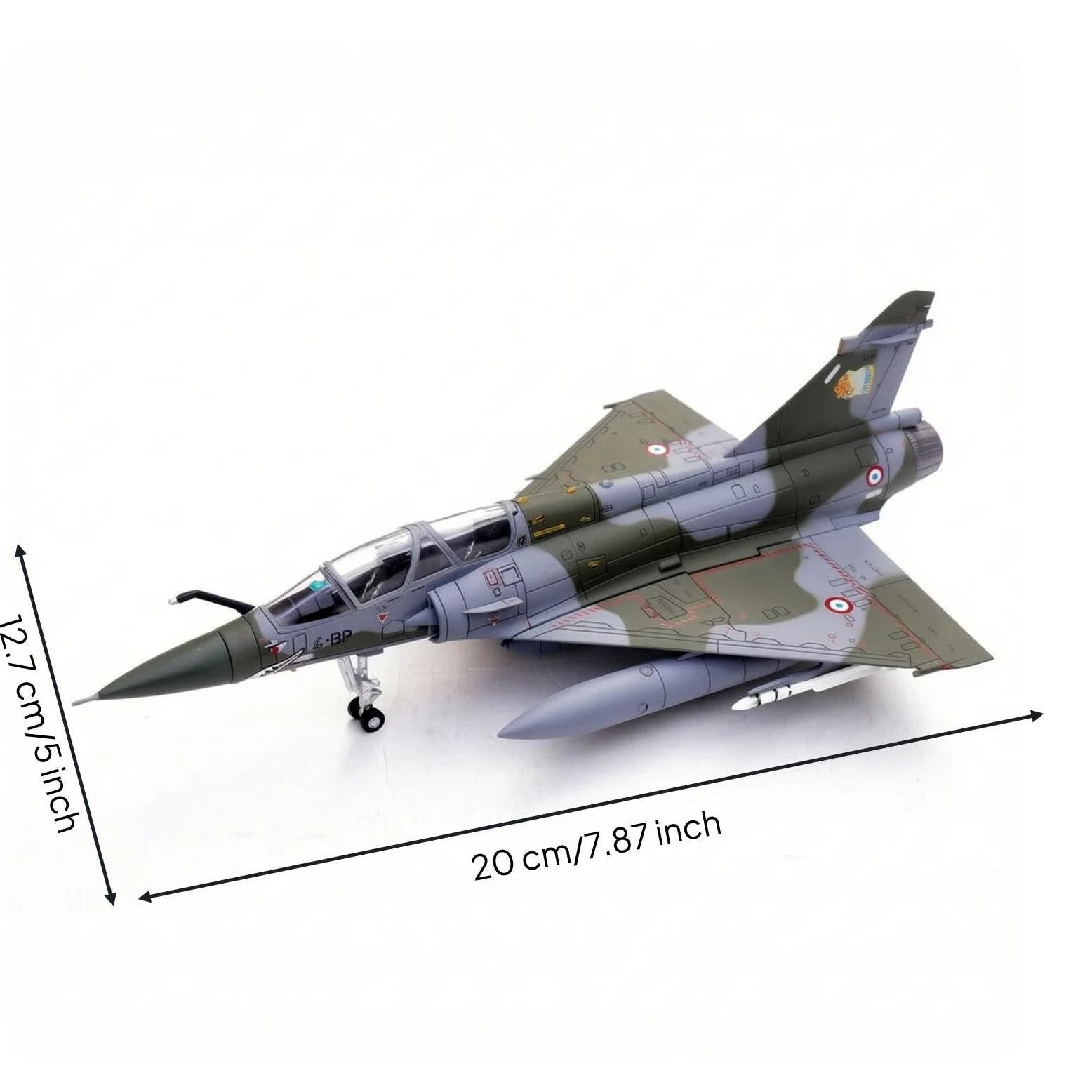 Aereo Militare Modello Aereo Caccia Jet Miniatura Collezionabile in Lega con Trasparente a Due Posti E Finiture Realistiche Adatta a Esposizione su