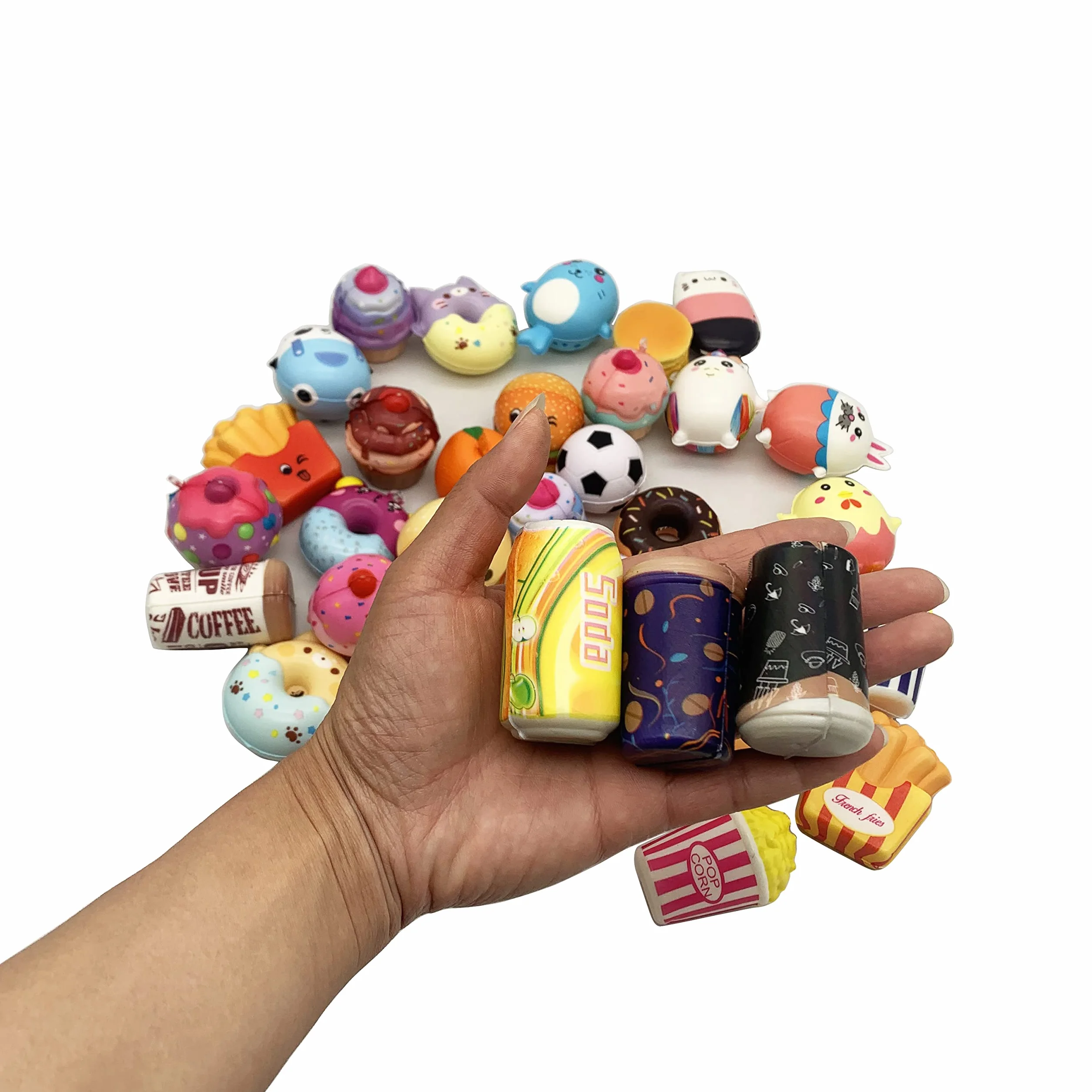 30 Assortiti Squishy Antistress Kawaii Giocattolo Stress Relief Slow Rising Gadget Ball