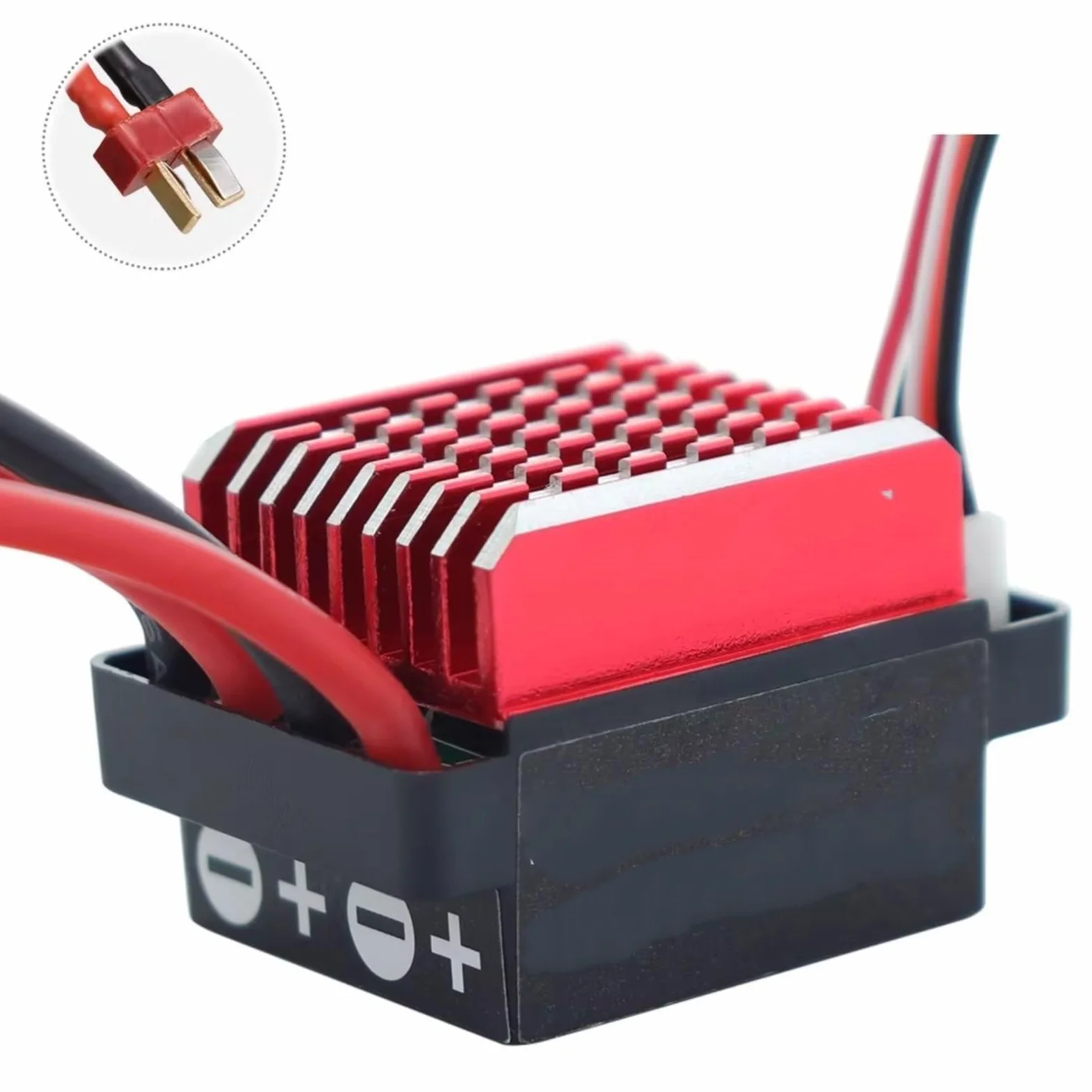 Per Axial Per SCX10 Per Traxxas Per TRX4 D90 1/10 RC Crawler 60A Impermeabile Regolatore Di Velocità ESC Spazzolato Freno Avanti Retromarcia Sostituzione Regolatore Velocità Rc(T Plug)