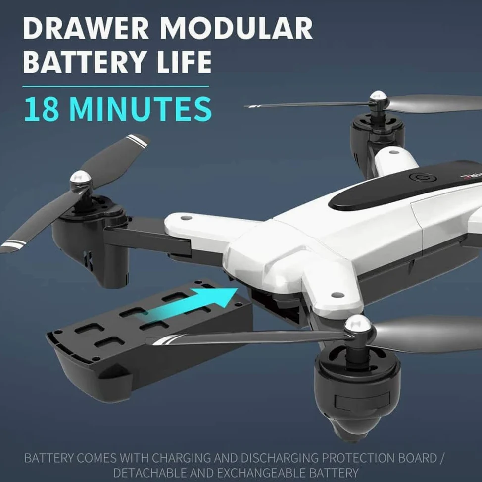 GuyAna Drone per Bambini con Telecamera 4K HD FPV Giocattoli telecomandati Regali per Ragazzi e Ragazze con Mantenimento dell'altitudine, modalità Senza Testa, Regolazione della velocità