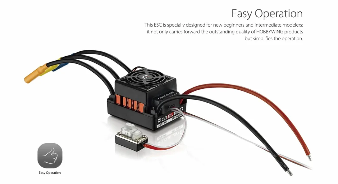Hobbywing 30105060004 Quicrun-WP-10BL60 Impermeabile ESC 1/10 Comandi Auto