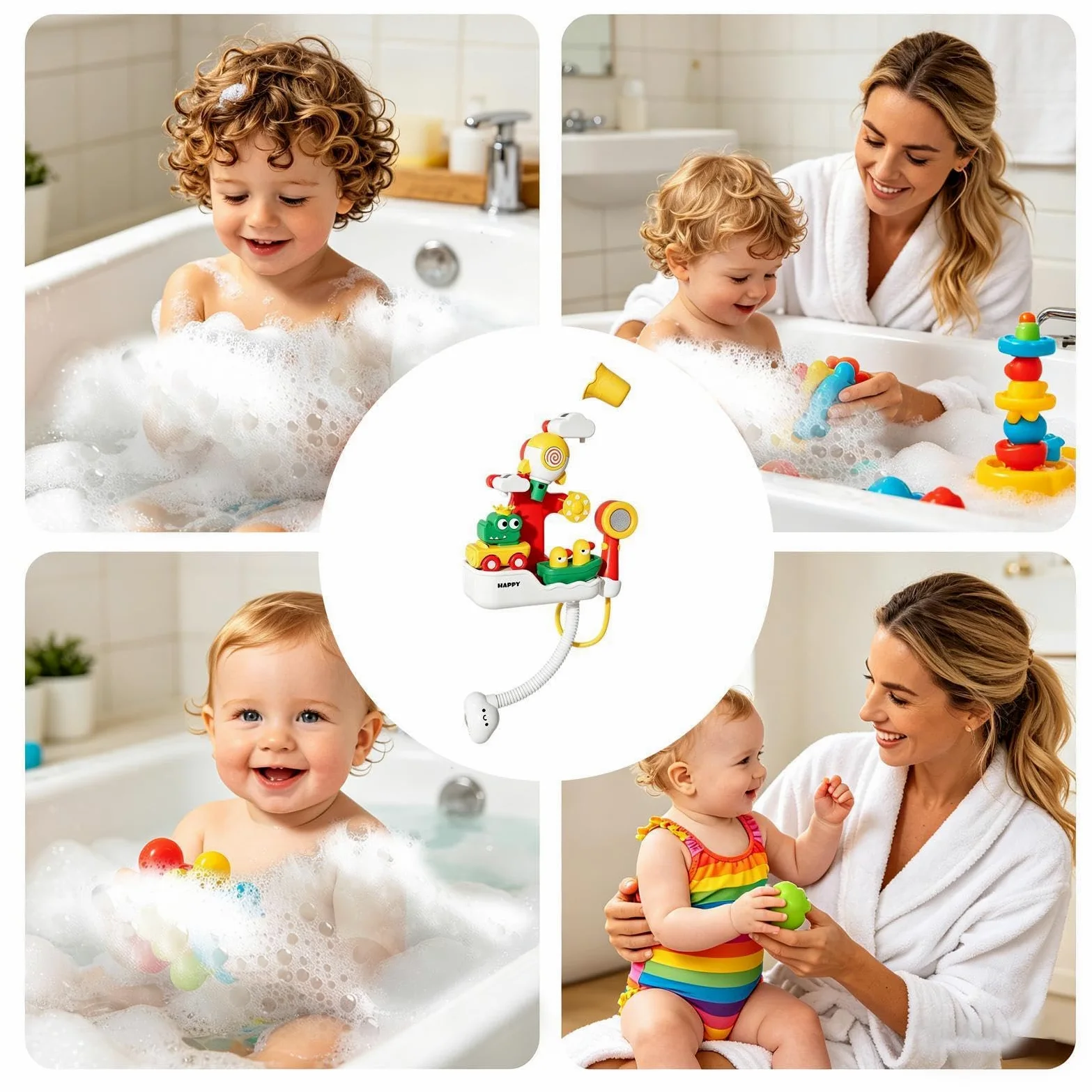 Giocattoli per il Momento del Bagnetto Giocattoli Educativi da Bagno | con Soffione Doccia per il Bagno per in Casa Bagno Doccia Esterno Vasca Regali Feste per Bambini e Bambine