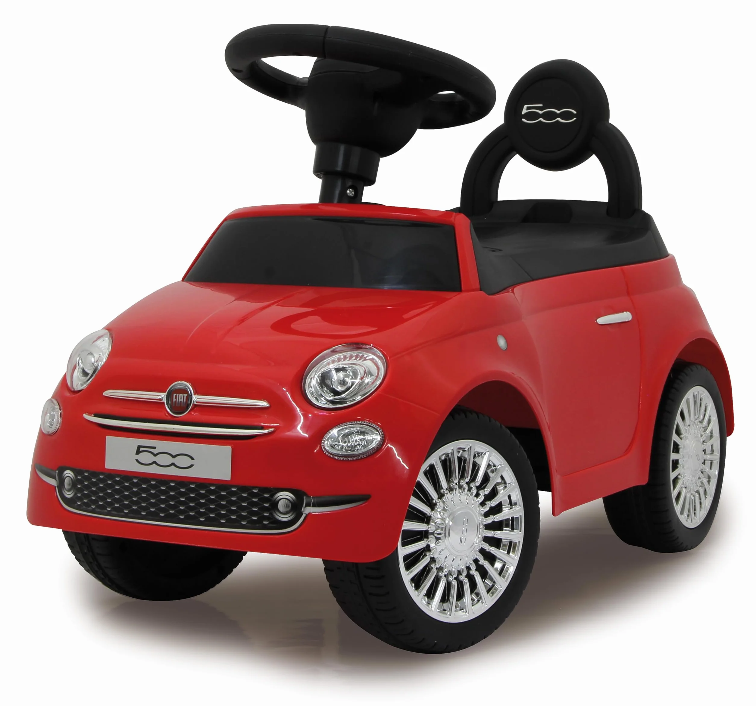 Jamara Push-Car Fiat 500 rosso z bagażnikiem i klaksonem