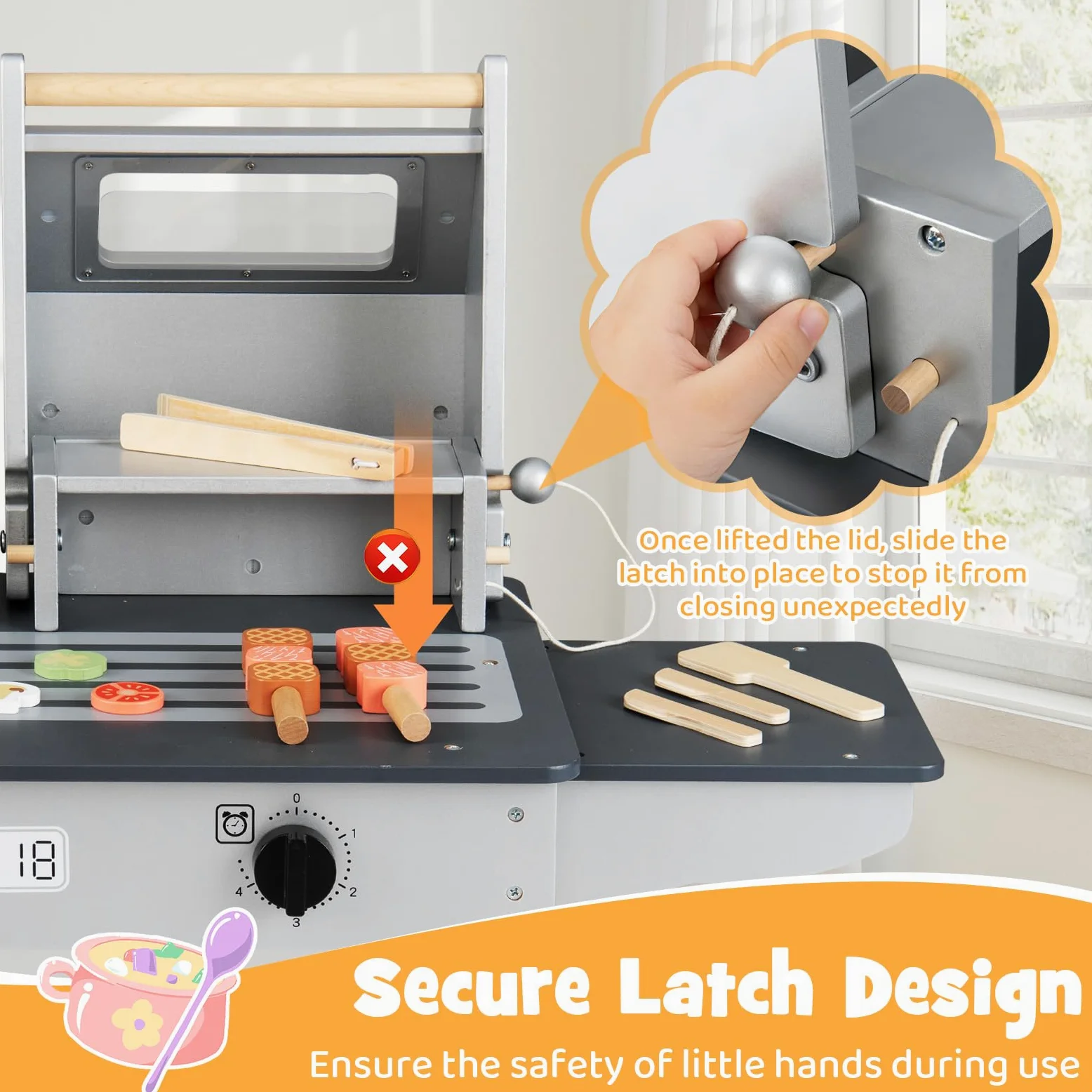 FANTASK Set da cucina per bambini a partire dai 3 anni in su